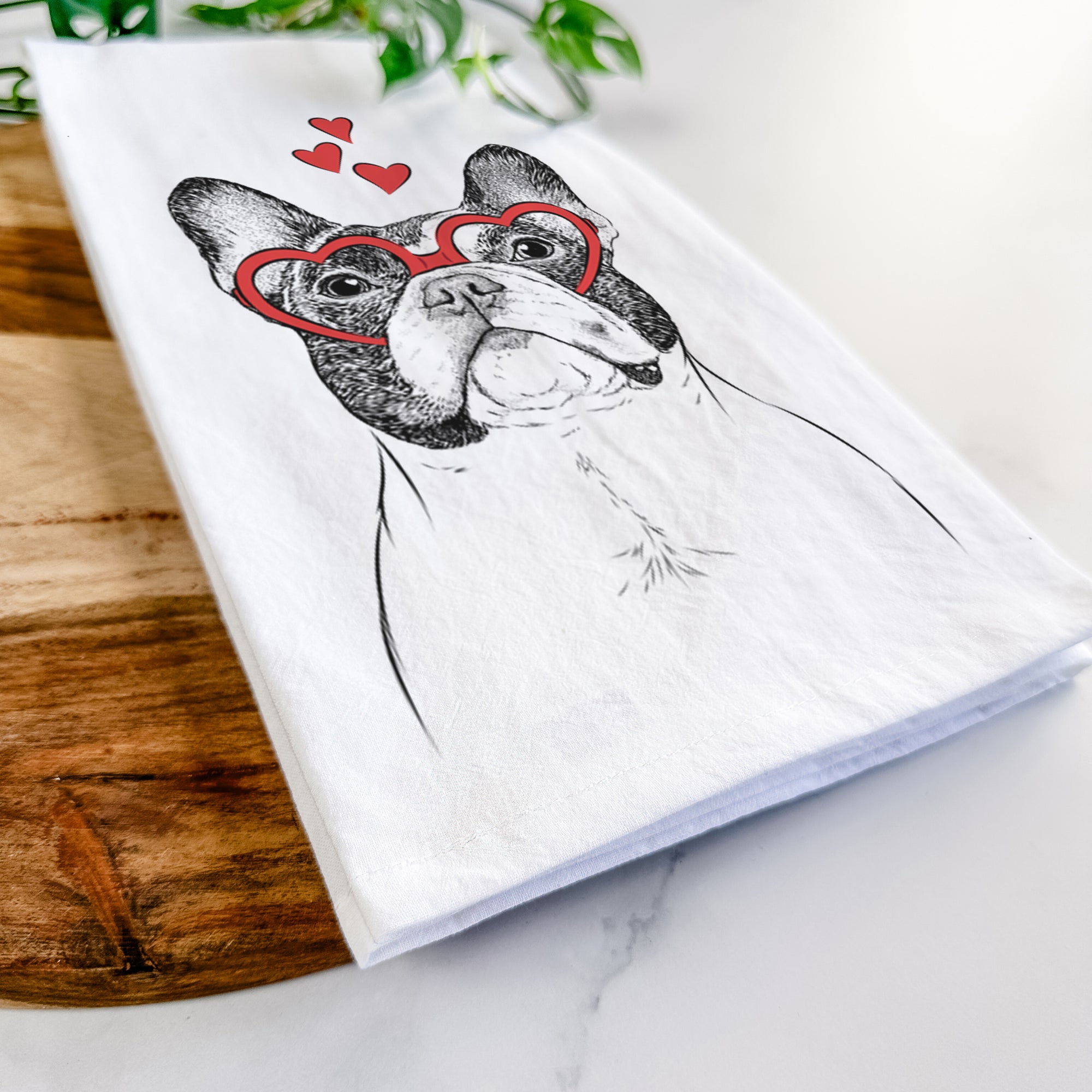 Ella the French Bulldog Tea Towel