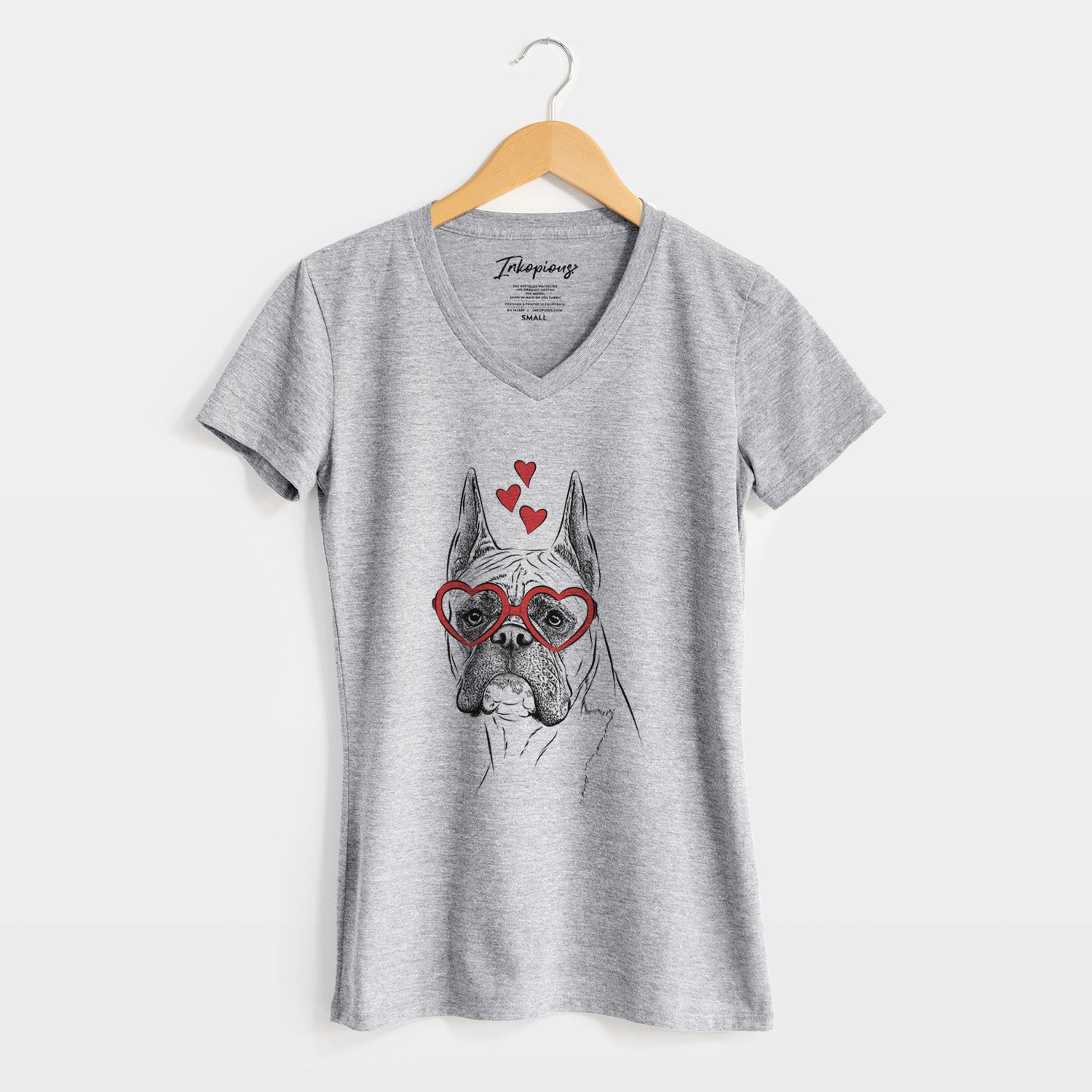 Valentine Ezra the Boxer - Women's Perfect V-neck Shirt