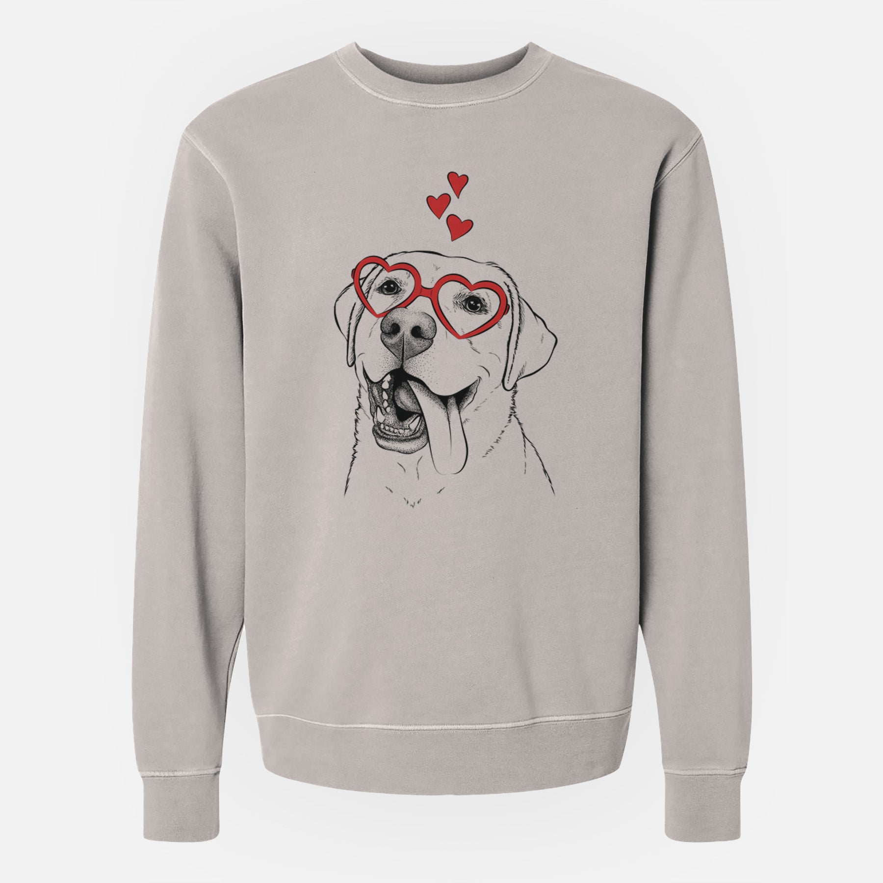 Valentine Finn the Labrador Retriever - Unisex Pigment Dyed Crew Sweatshirt