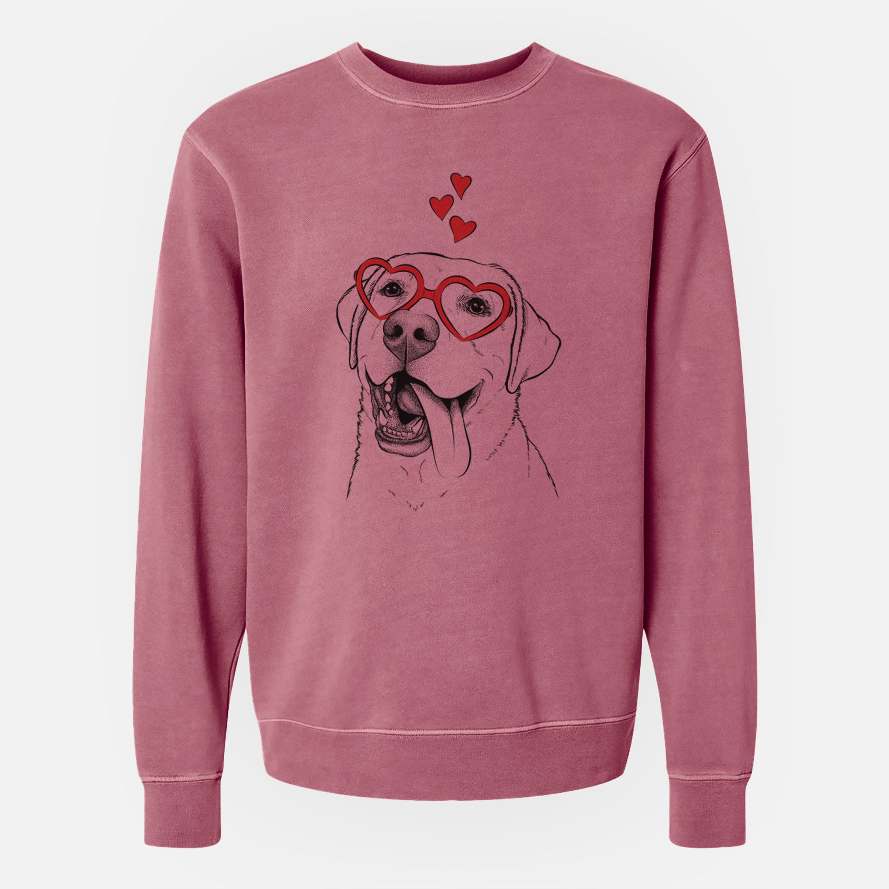 Valentine Finn the Labrador Retriever - Unisex Pigment Dyed Crew Sweatshirt