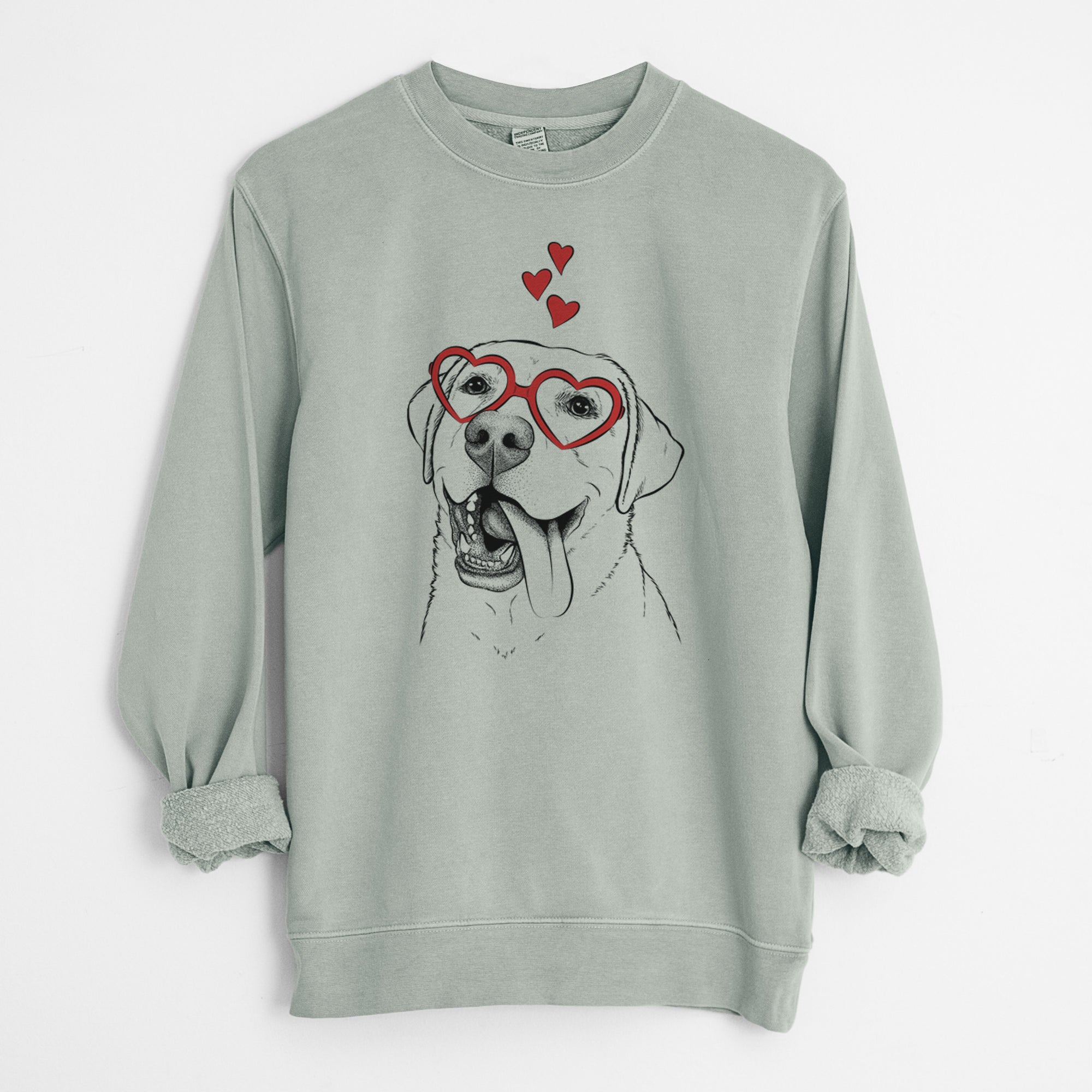 Valentine Finn the Labrador Retriever - Unisex Pigment Dyed Crew Sweatshirt