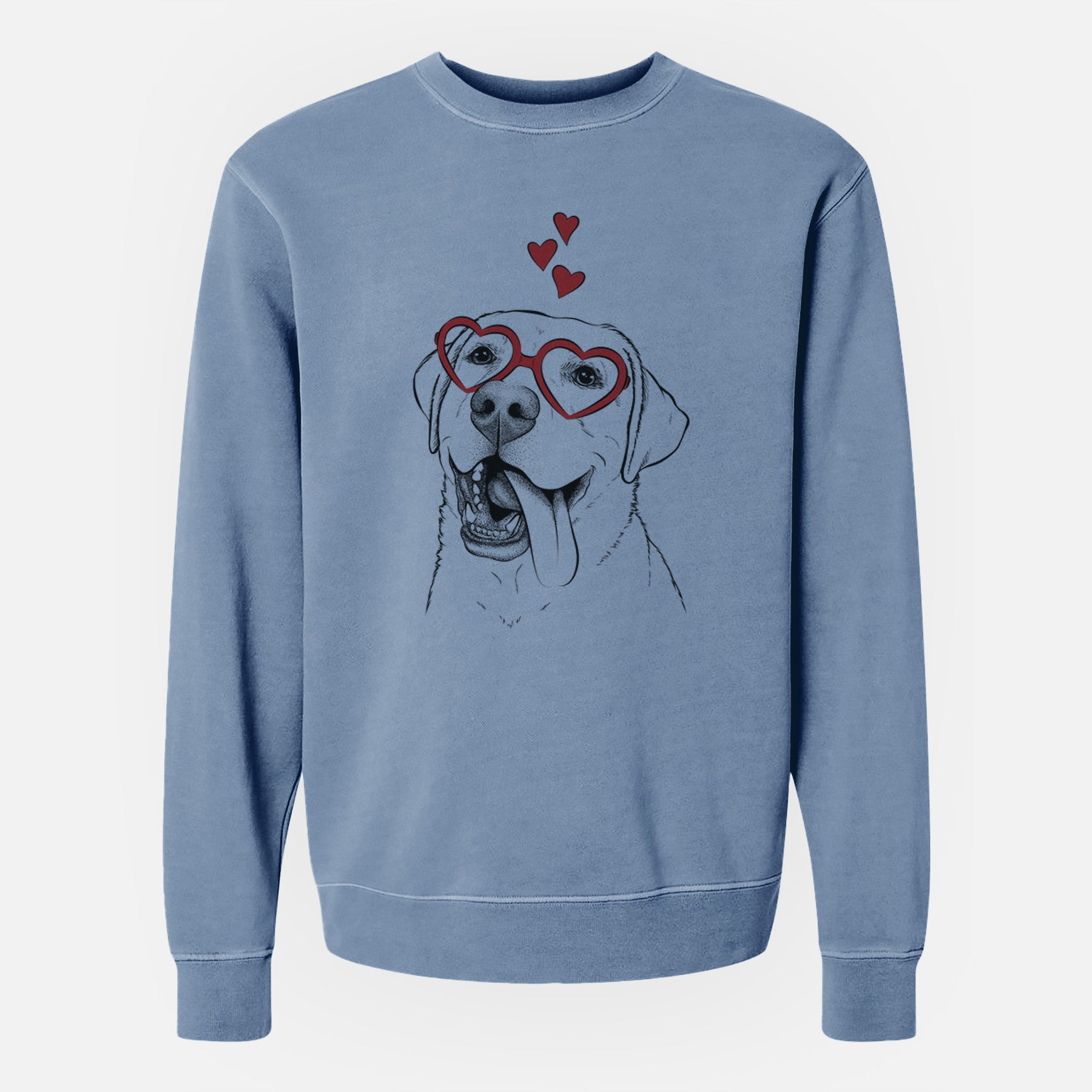 Valentine Finn the Labrador Retriever - Unisex Pigment Dyed Crew Sweatshirt