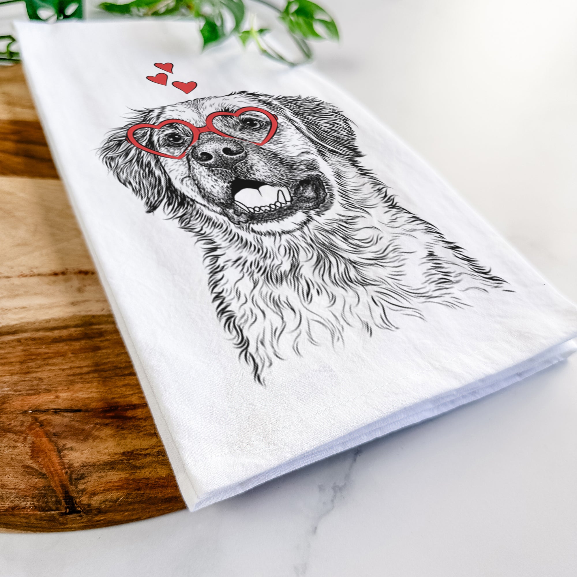 Finn the Mixed Breed Tea Towel