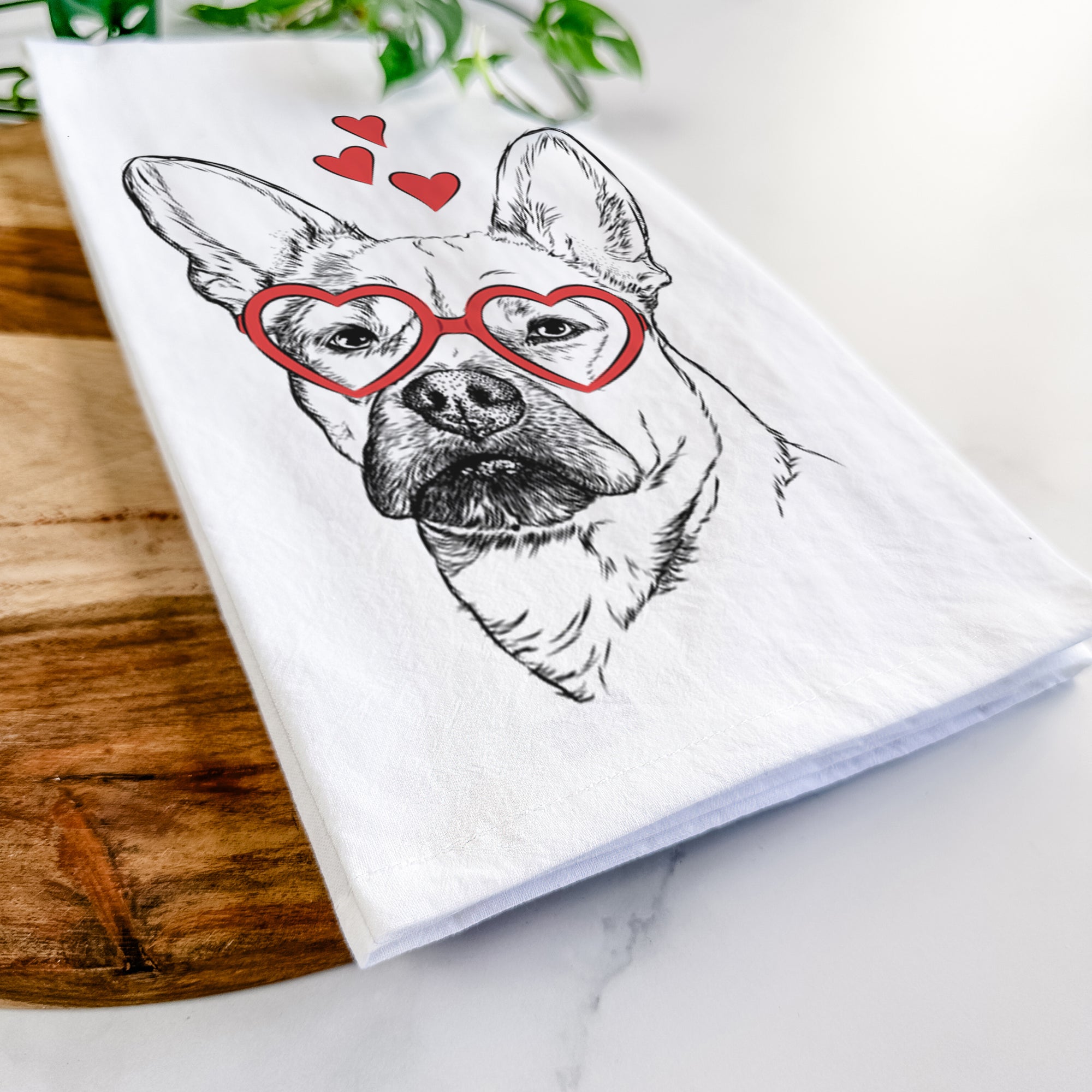 Frankie the Mixed Breed Tea Towel