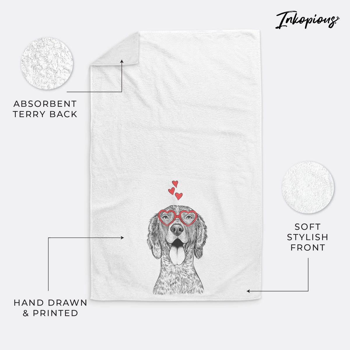 Freddy the English Setter Premium Hand Towel