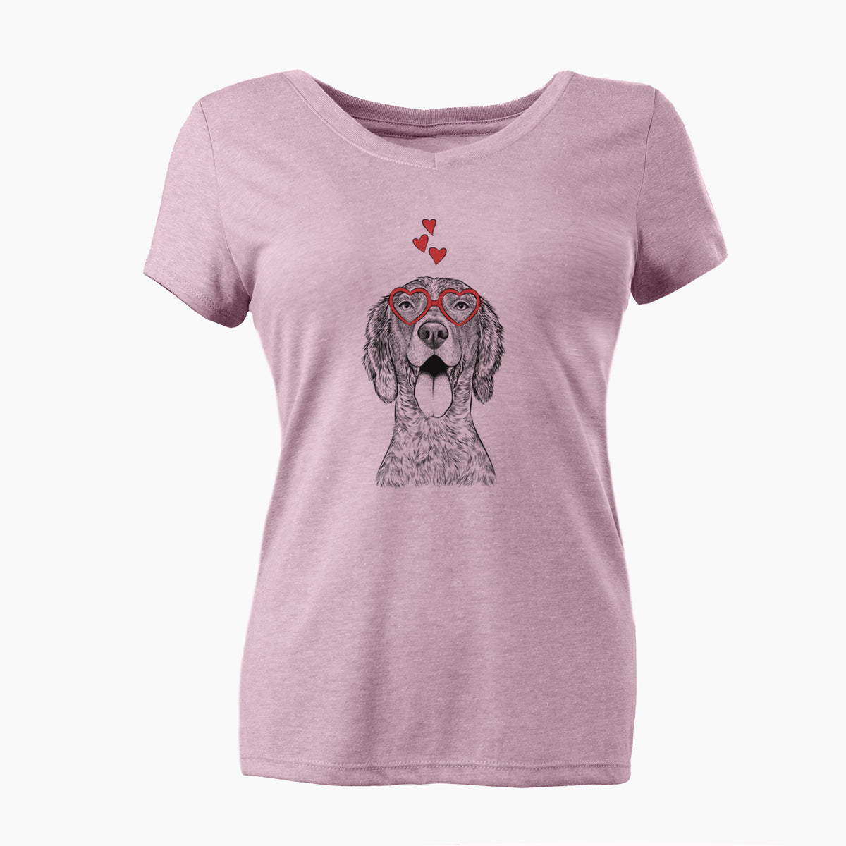 Valentine Freddy the English Setter - Women's Perfect V-neck Shirt