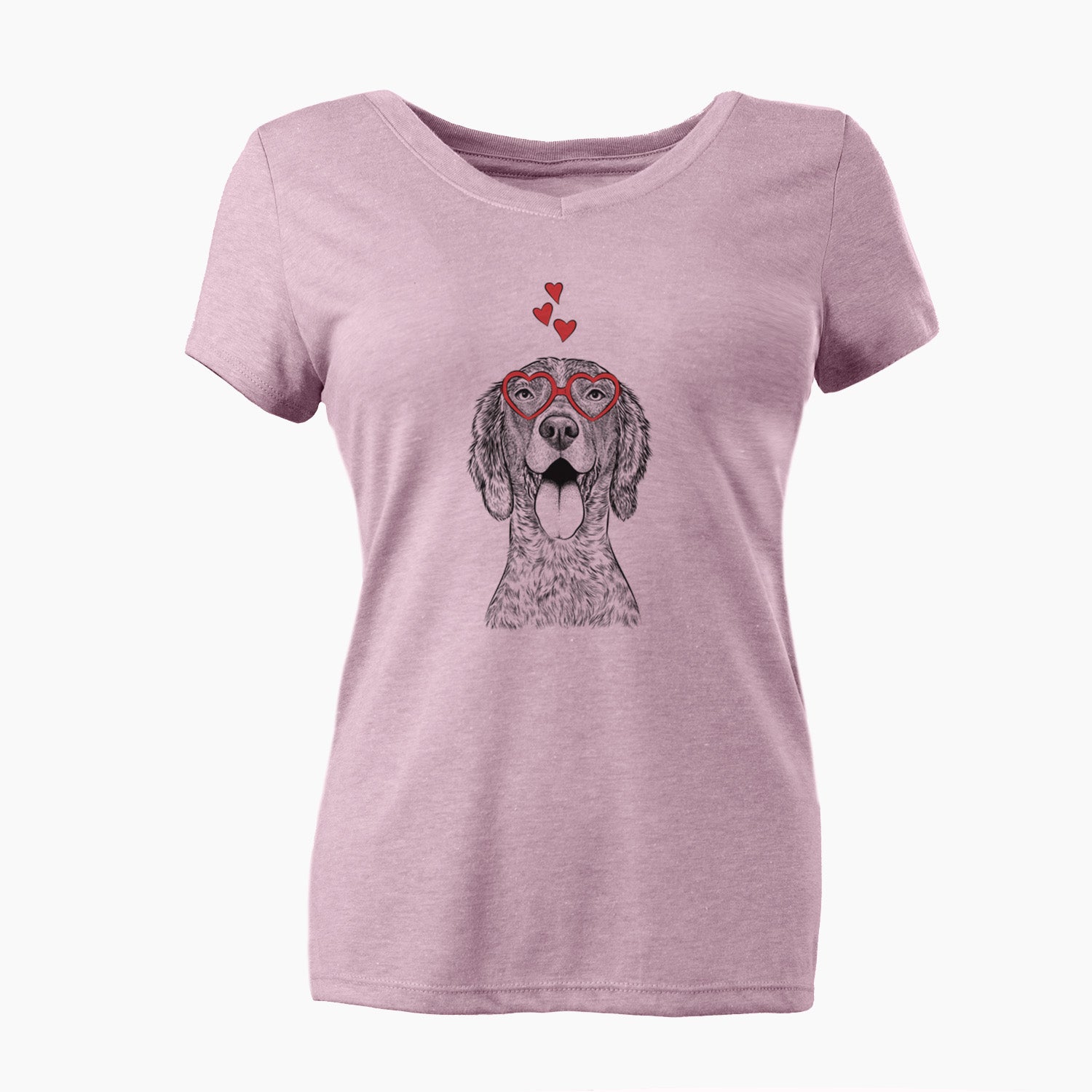 Valentine Freddy the English Setter - Women's Perfect V-neck Shirt