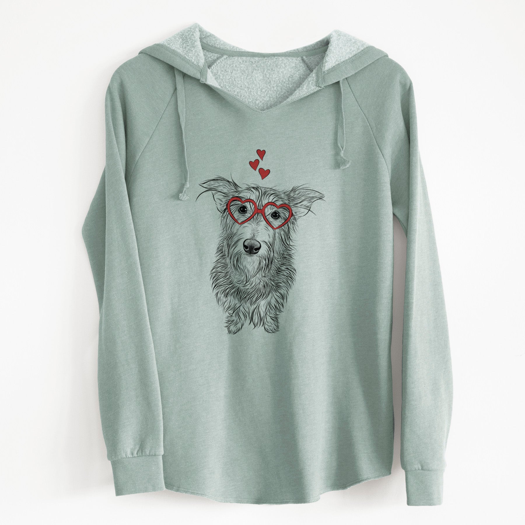 Valentine Frida Doggo the Rescue Terrier Mix - Cali Wave Hooded Sweatshirt