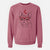 Valentine Fudge the French Bulldog - Unisex Pigment Dyed Crew Sweatshirt