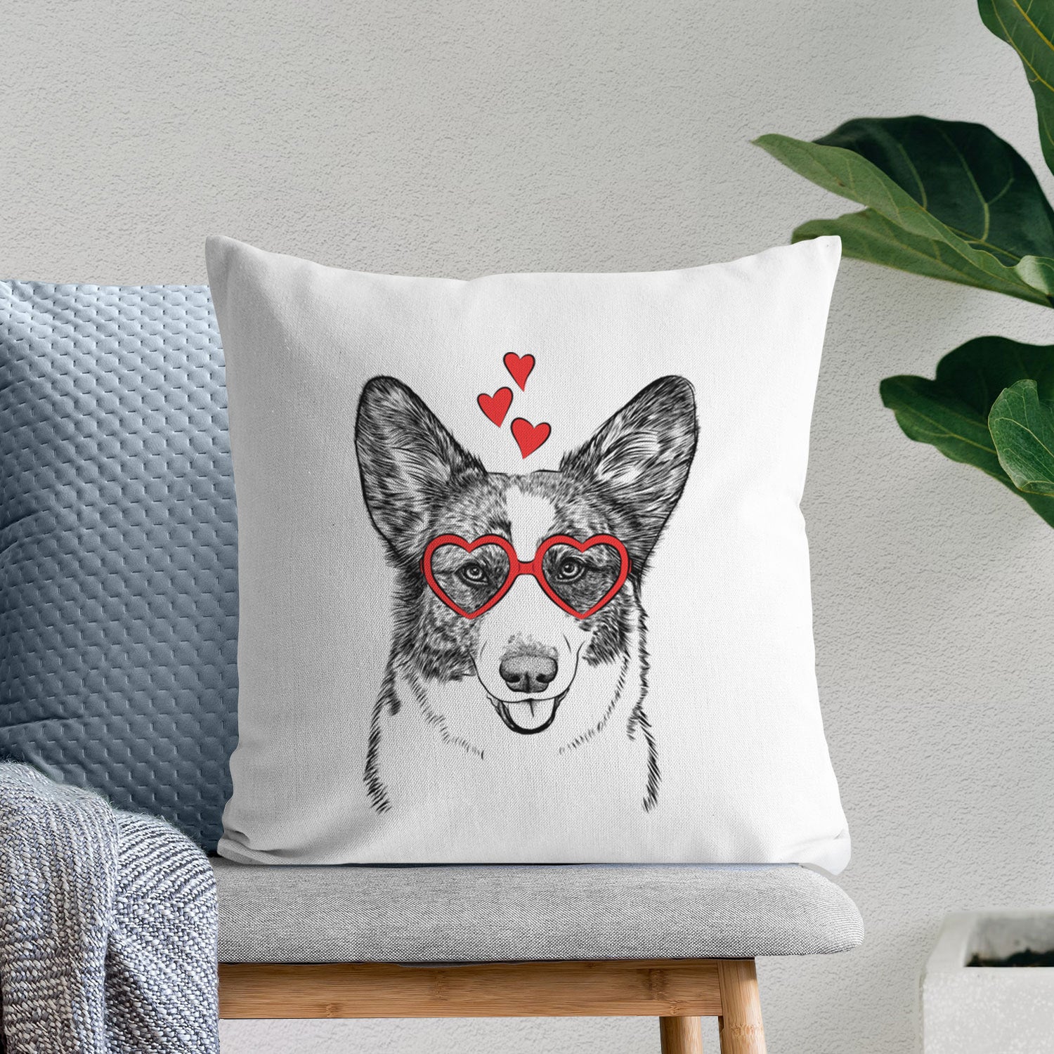 Gabby the Cardigan Welsh Corgi - Throw Pillow Cover