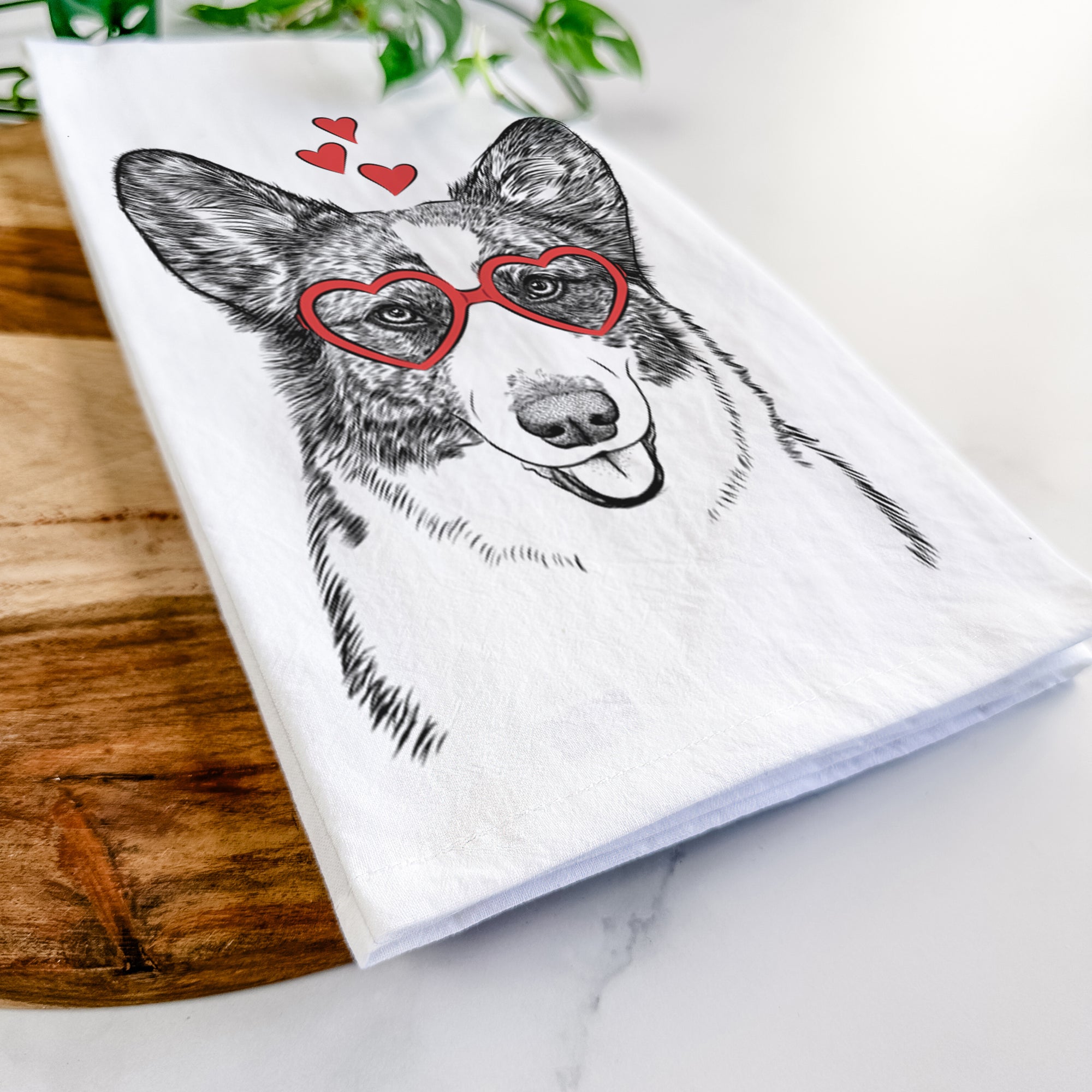 Gabby the Cardigan Welsh Corgi Tea Towel