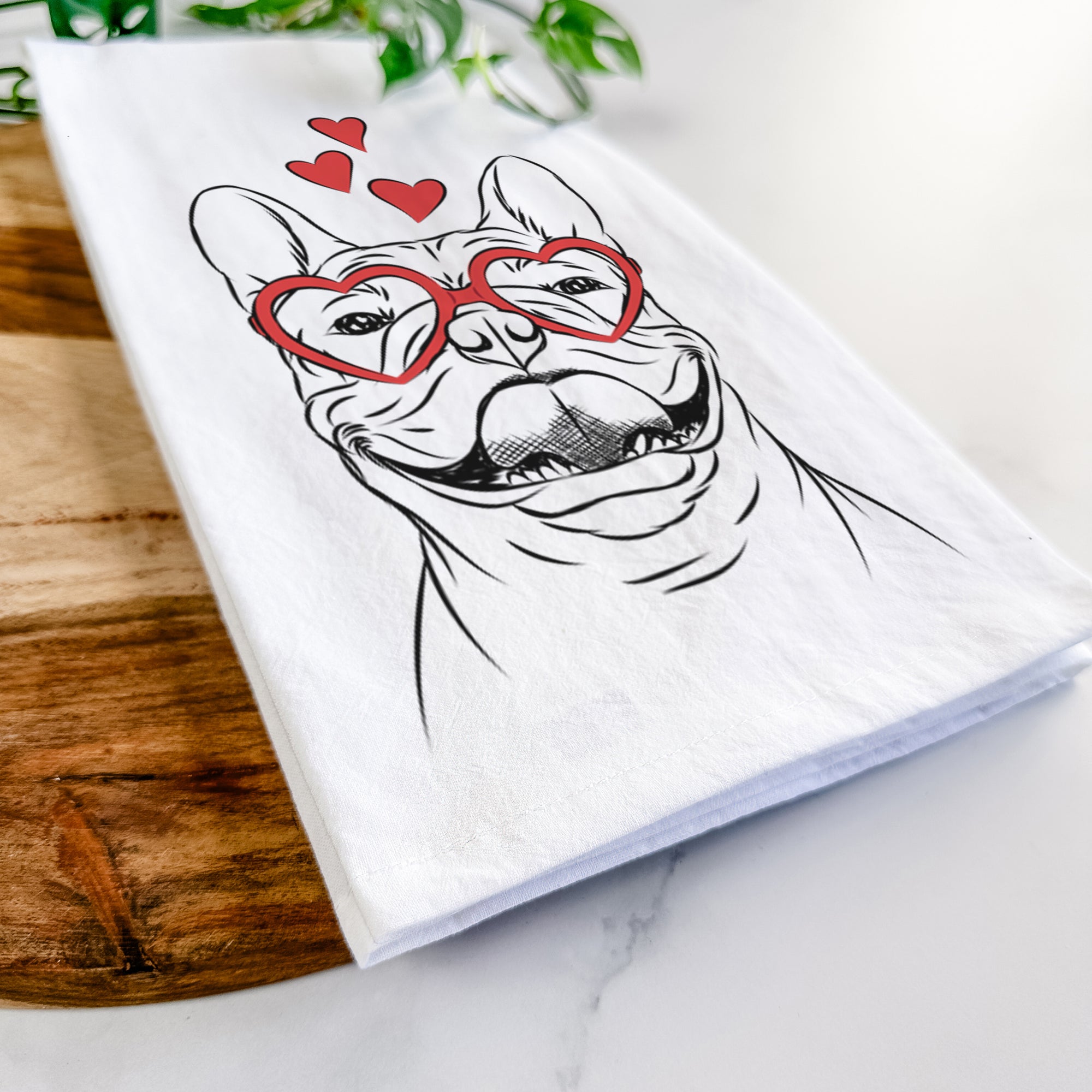 Gaston the French Bulldog Tea Towel