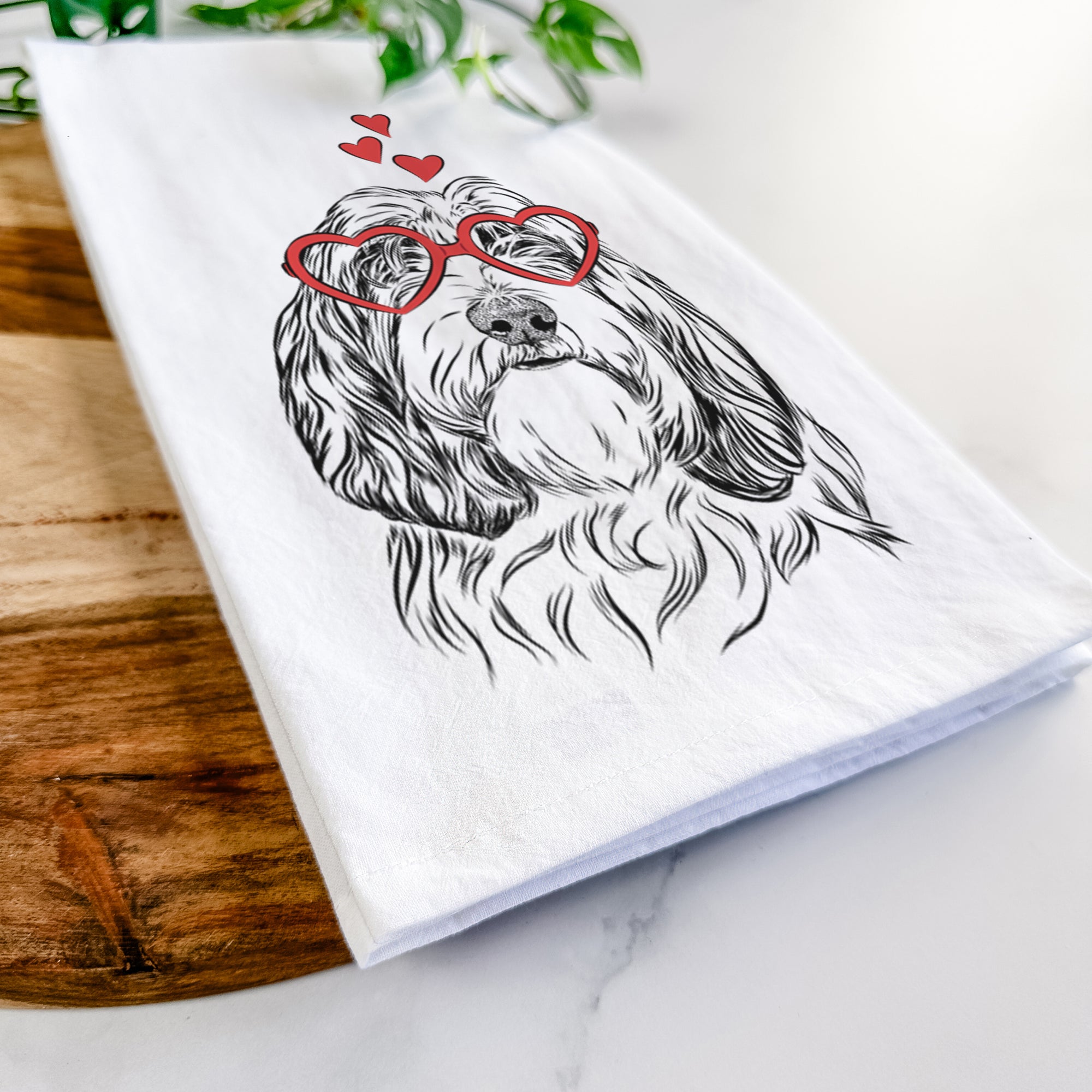 Gerard the Petit Basset Griffon Vendeen Tea Towel