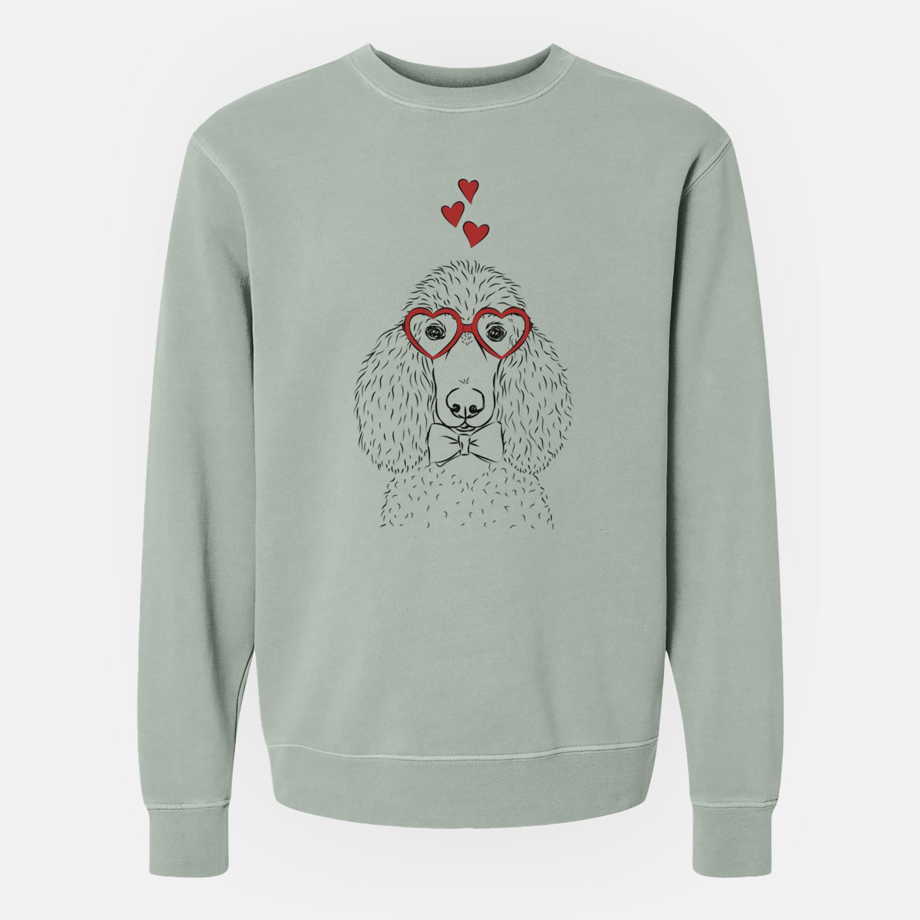 Valentine Giovanni the Poodle - Unisex Pigment Dyed Crew Sweatshirt