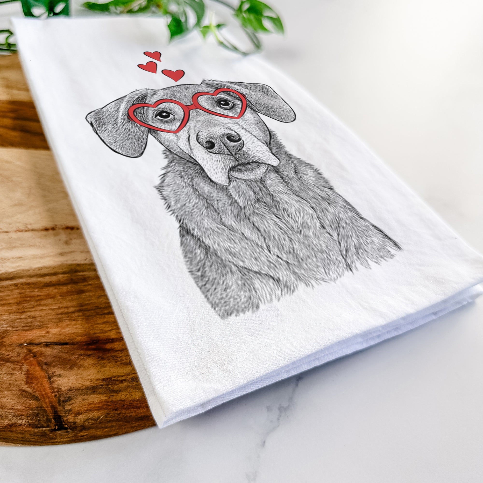 Gravy the Plott Hound Beagle Mix Tea Towel