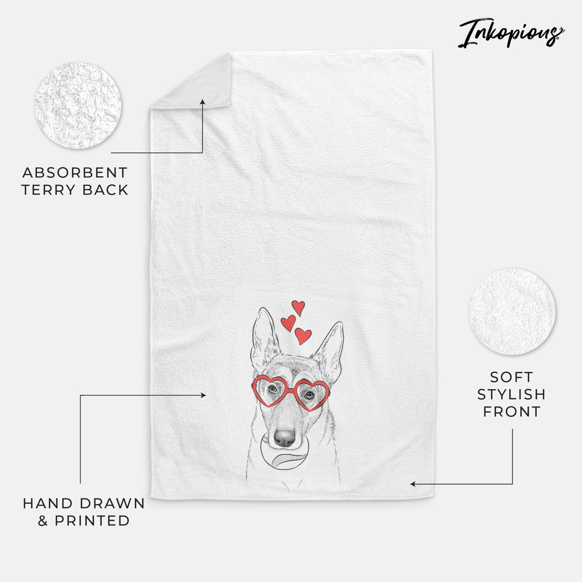 Greta the German Shepherd Premium Hand Towel