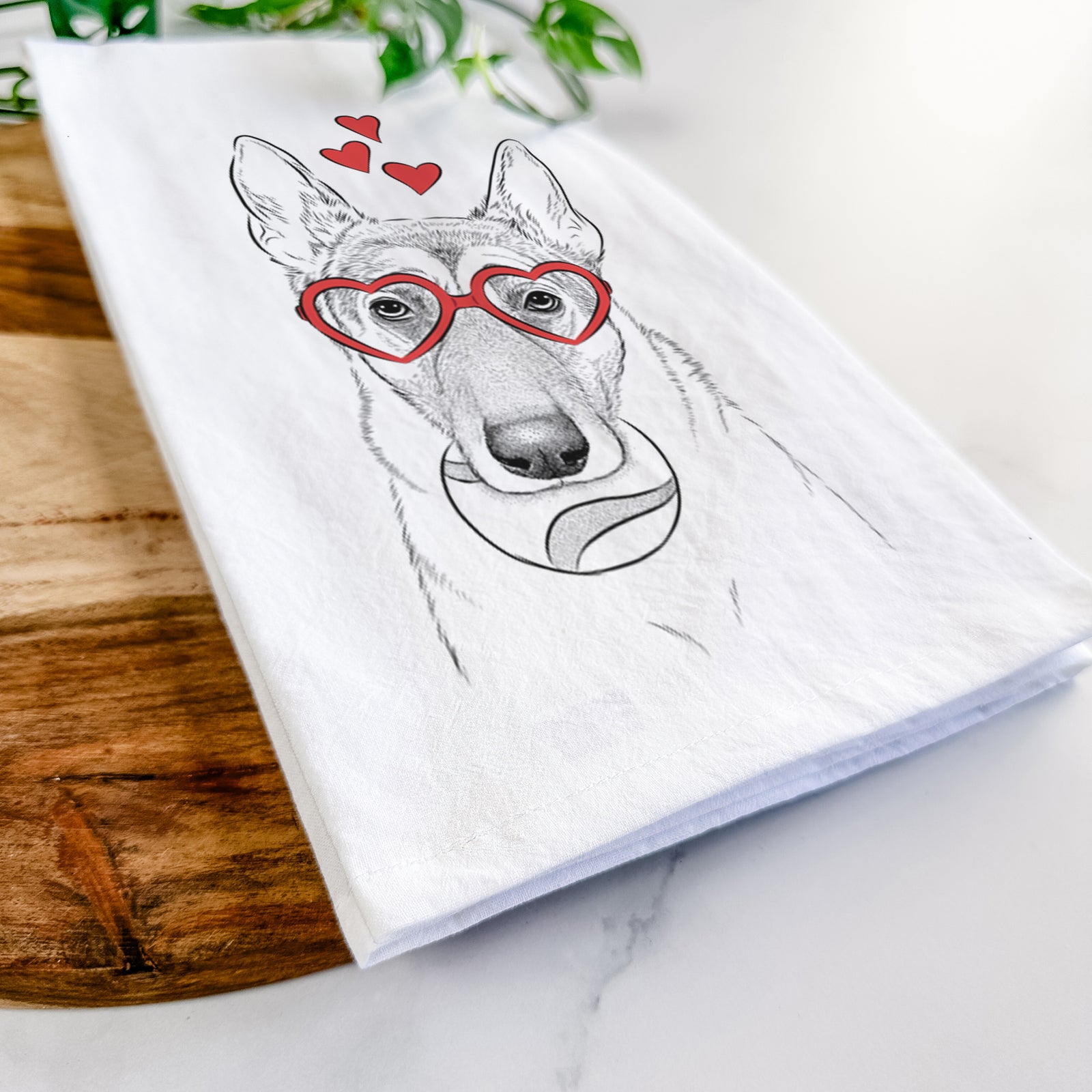 Greta the German Shepherd Tea Towel