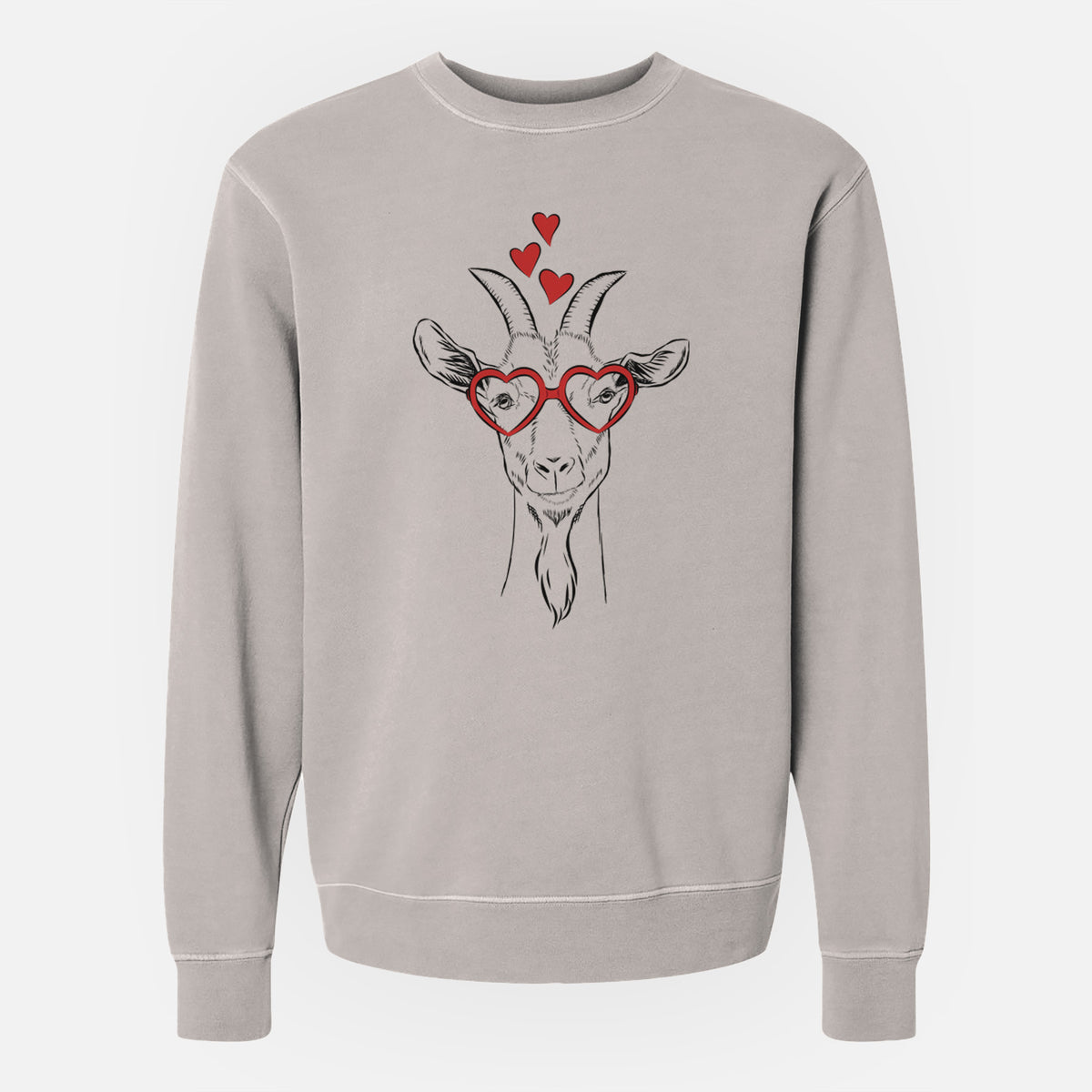 Valentine Gunnar the Goat - Unisex Pigment Dyed Crew Sweatshirt