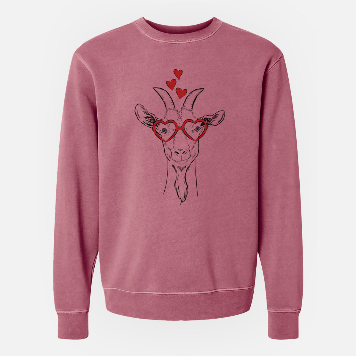 Valentine Gunnar the Goat - Unisex Pigment Dyed Crew Sweatshirt