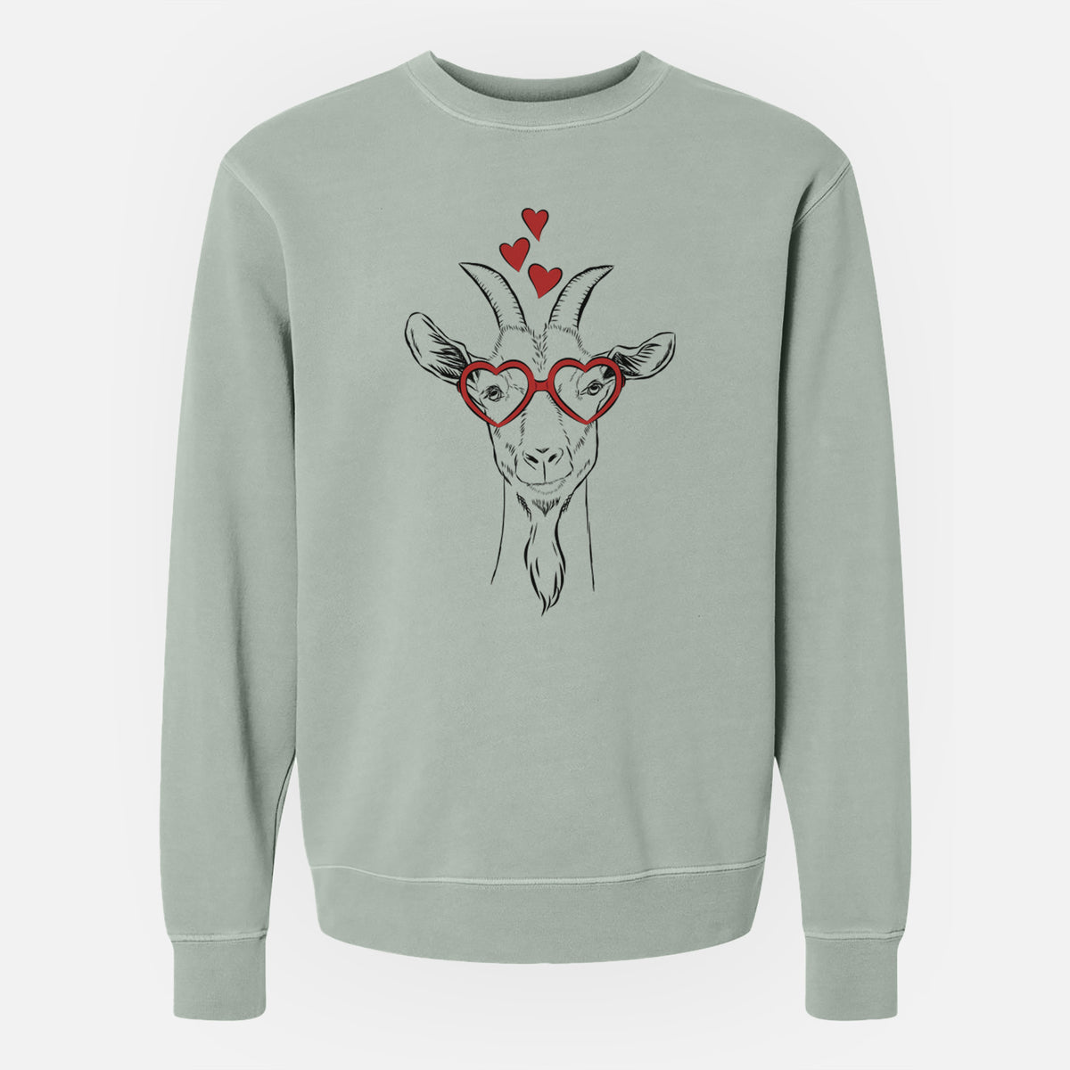 Valentine Gunnar the Goat - Unisex Pigment Dyed Crew Sweatshirt