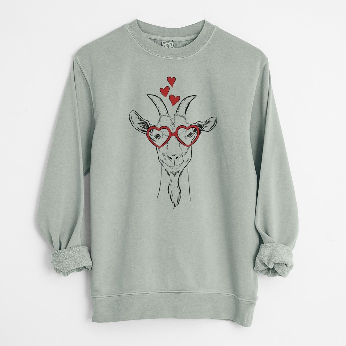 Valentine Gunnar the Goat - Unisex Pigment Dyed Crew Sweatshirt