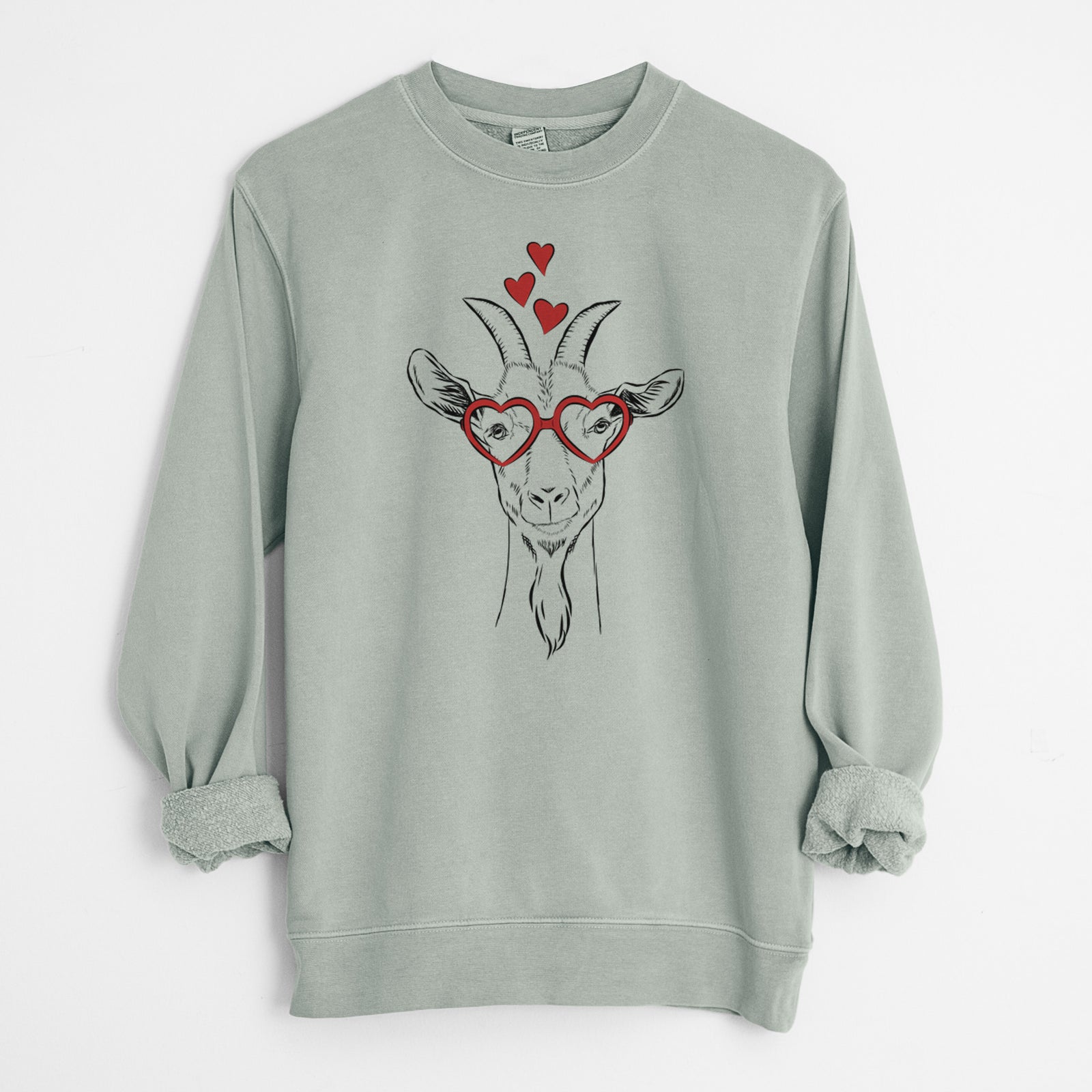 Valentine Gunnar the Goat - Unisex Pigment Dyed Crew Sweatshirt
