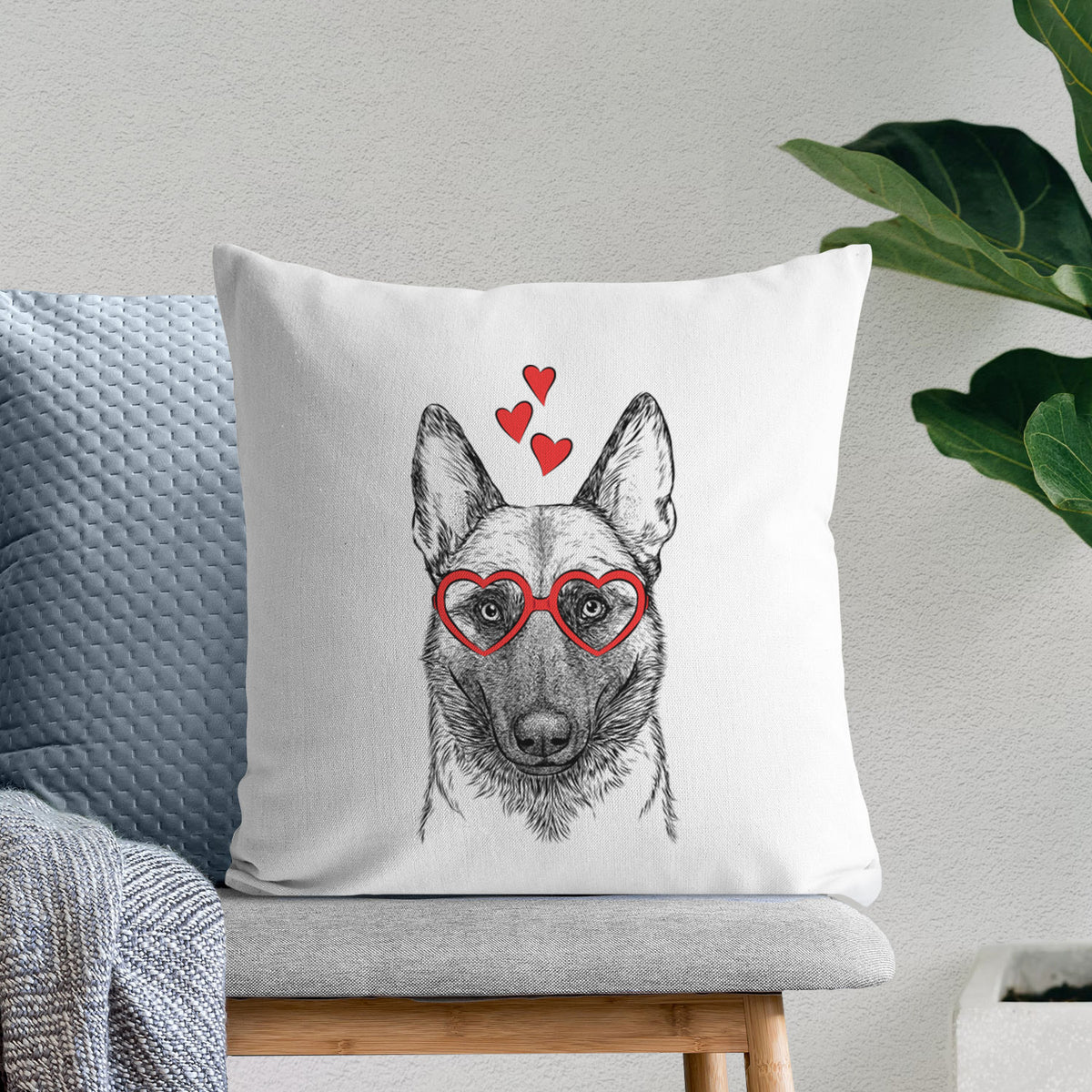 Gunther the Belgian Malinois - Throw Pillow Cover