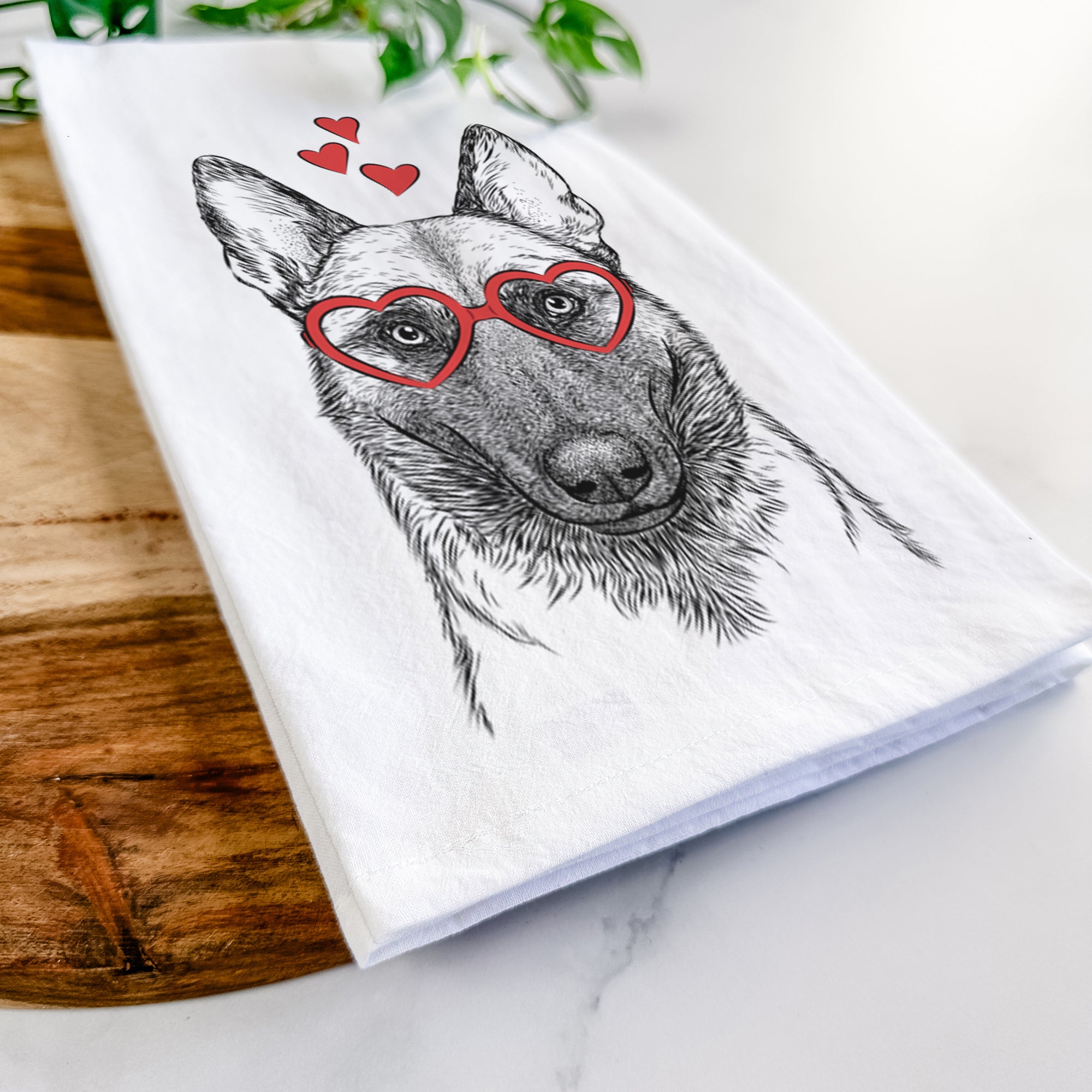 Gunther the Belgian Malinois Tea Towel