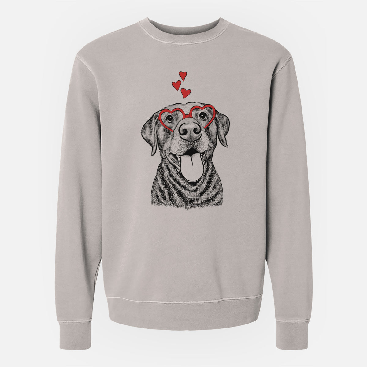 Valentine Gwen the Labrador Retriever - Unisex Pigment Dyed Crew Sweatshirt
