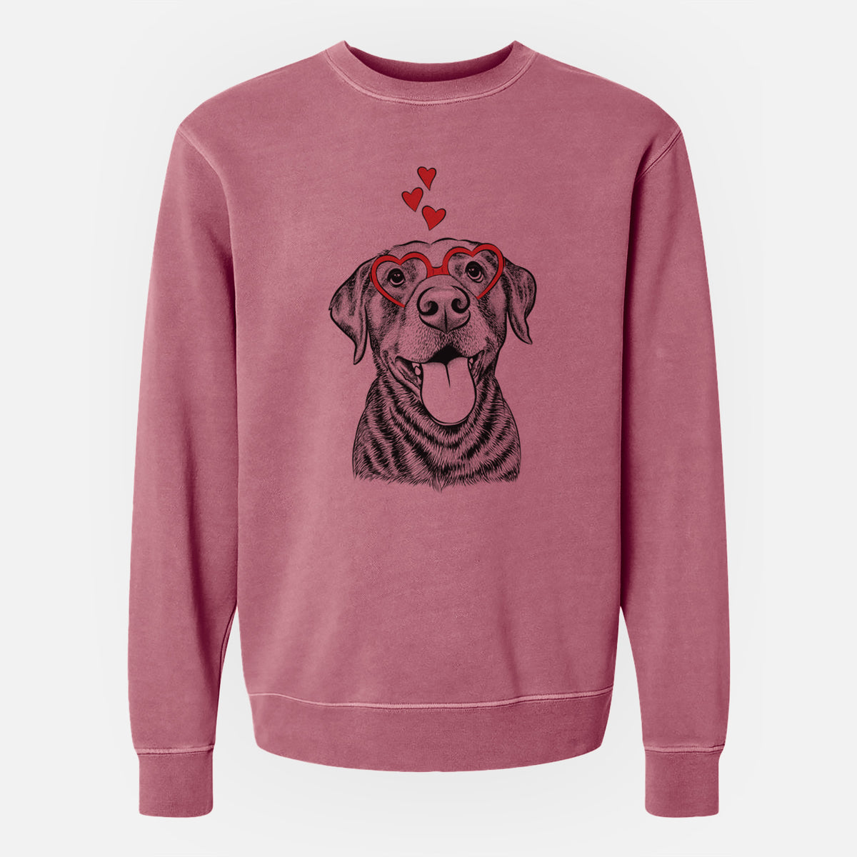 Valentine Gwen the Labrador Retriever - Unisex Pigment Dyed Crew Sweatshirt