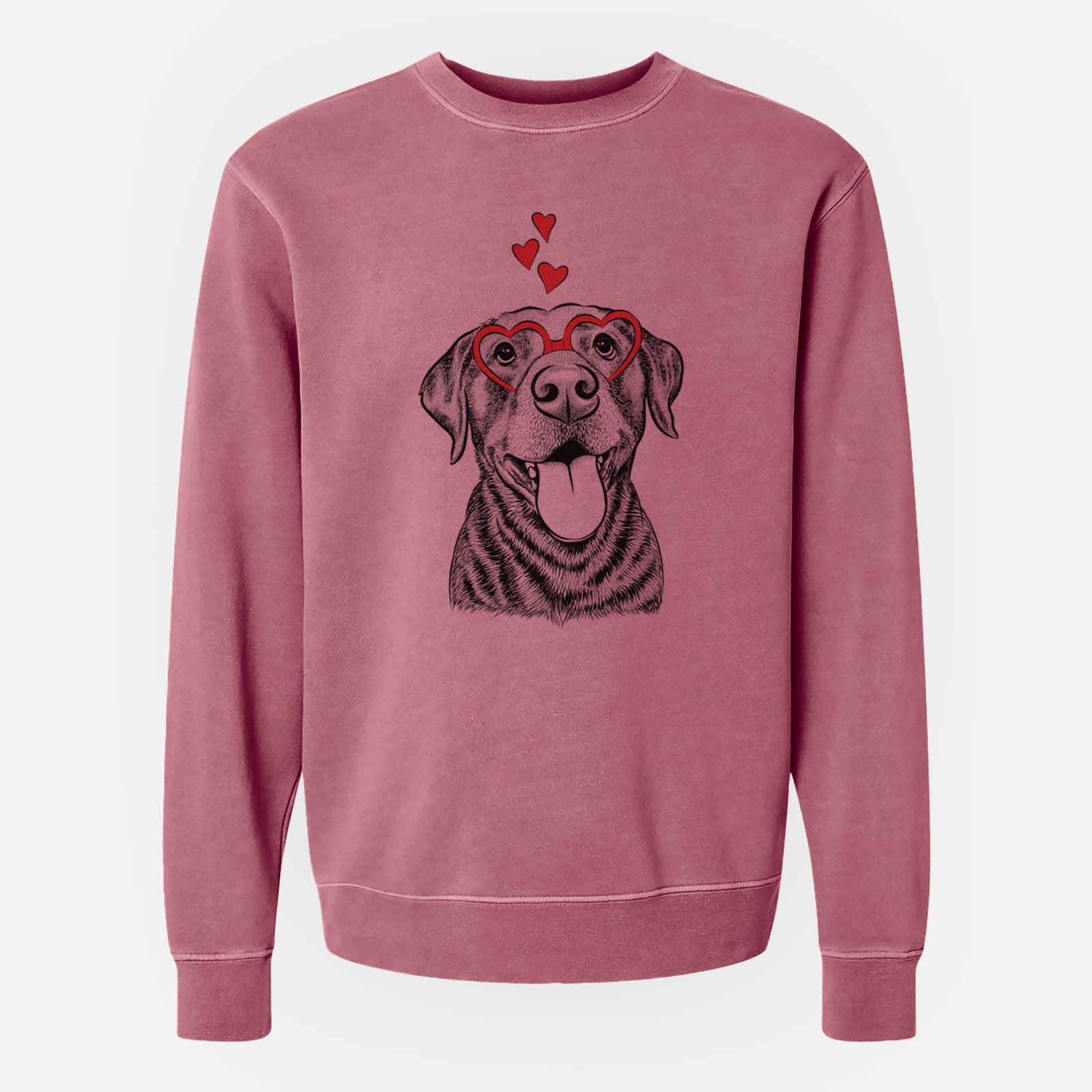 Valentine Gwen the Labrador Retriever - Unisex Pigment Dyed Crew Sweatshirt