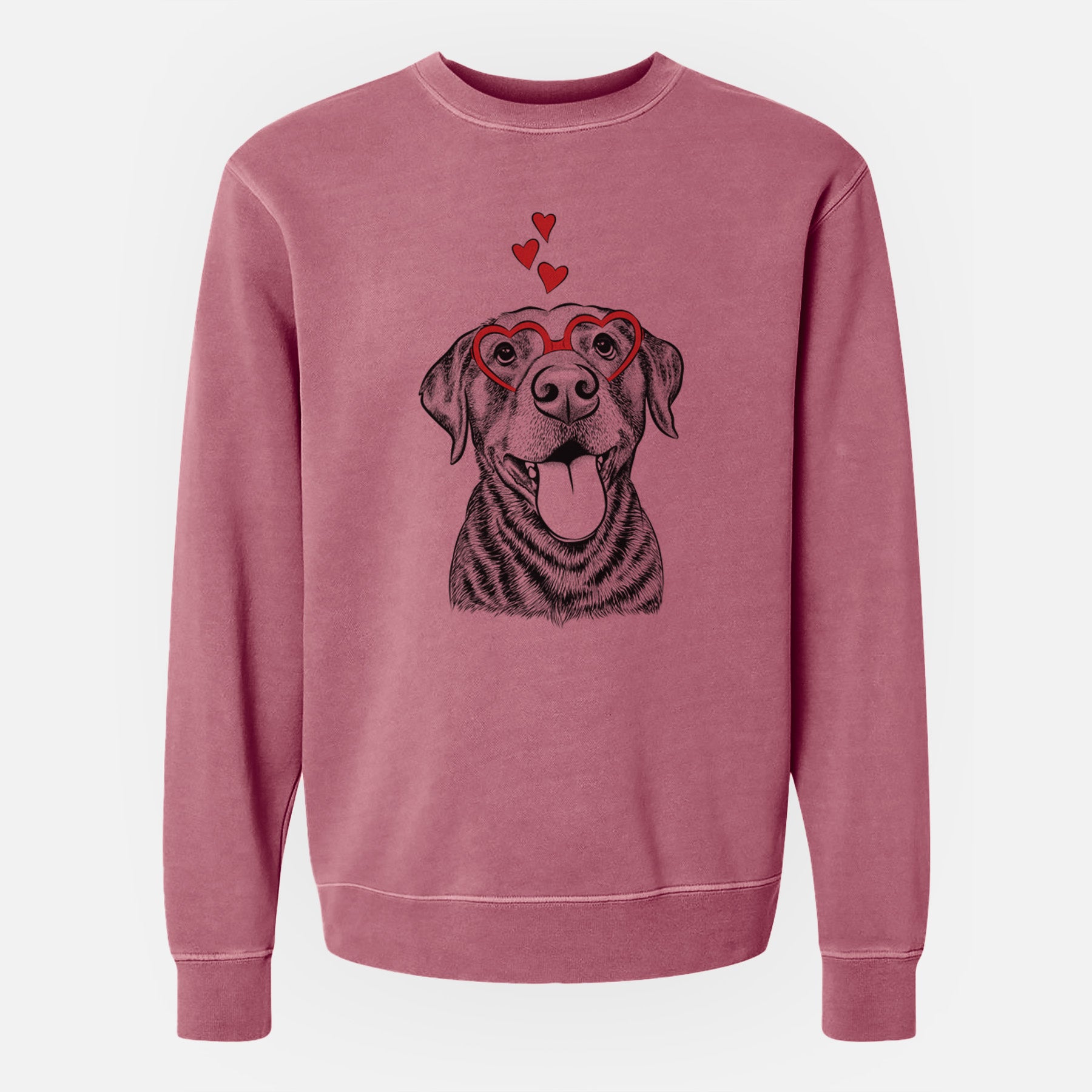 Valentine Gwen the Labrador Retriever - Unisex Pigment Dyed Crew Sweatshirt