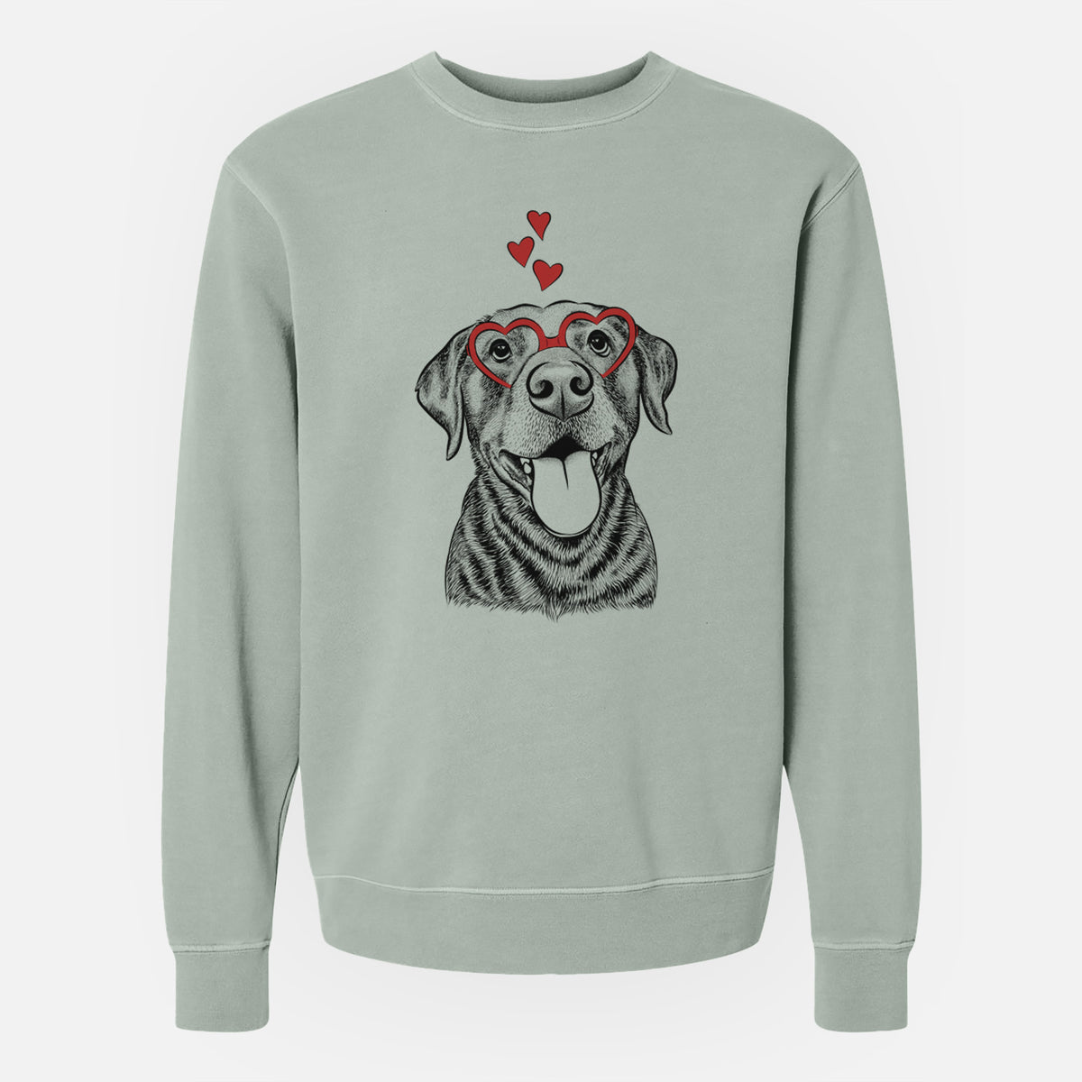 Valentine Gwen the Labrador Retriever - Unisex Pigment Dyed Crew Sweatshirt