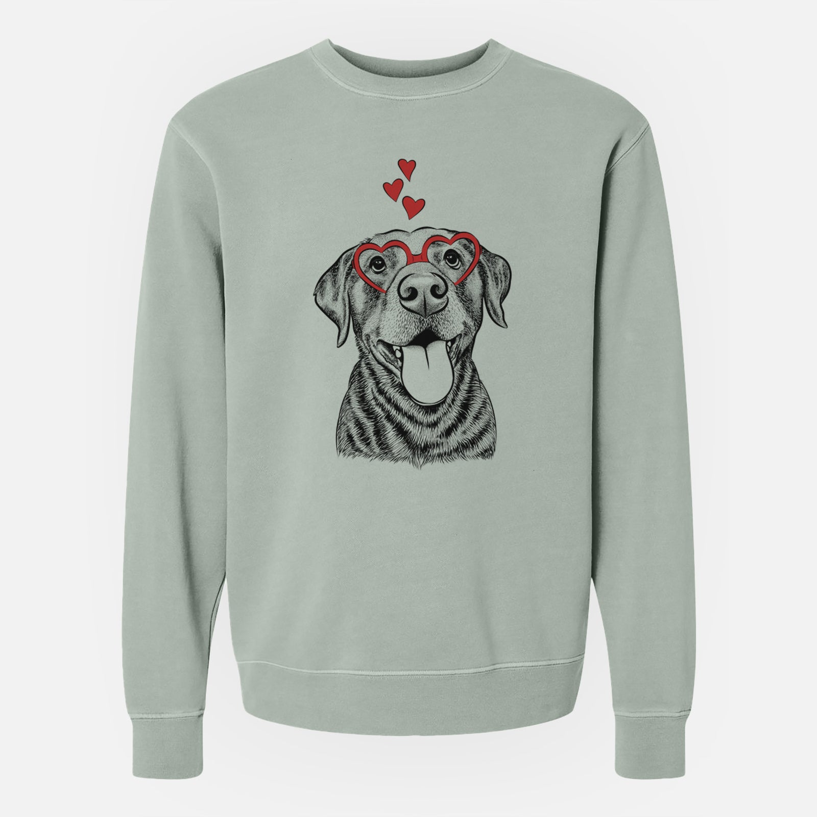Valentine Gwen the Labrador Retriever - Unisex Pigment Dyed Crew Sweatshirt