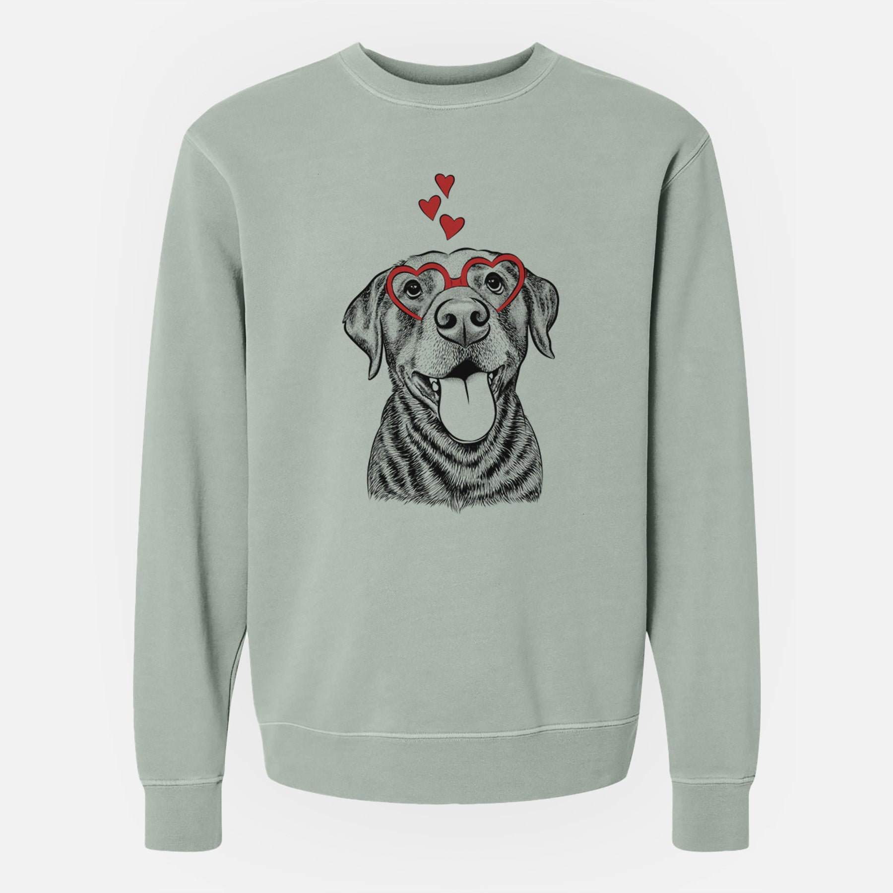 Valentine Gwen the Labrador Retriever - Unisex Pigment Dyed Crew Sweatshirt