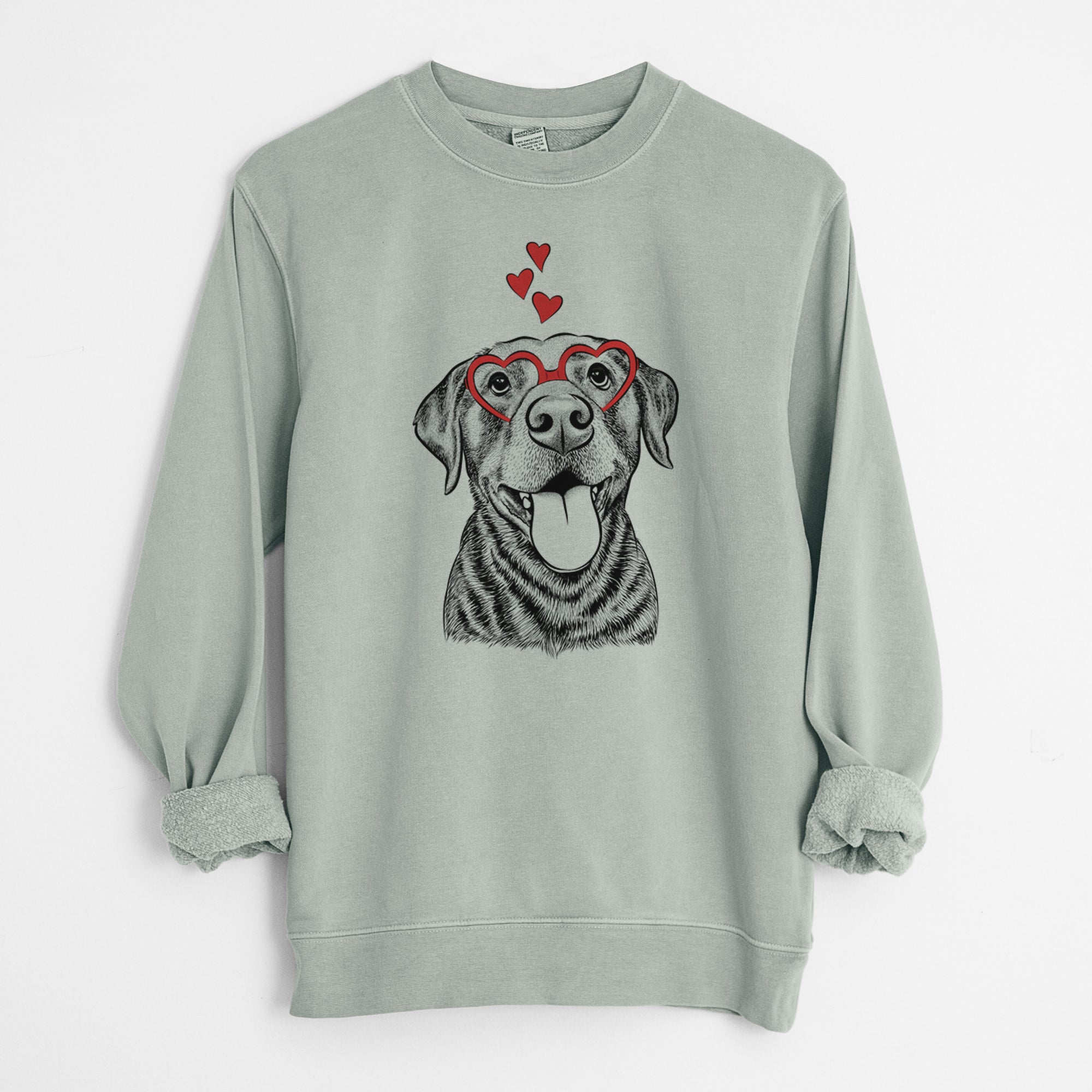 Valentine Gwen the Labrador Retriever - Unisex Pigment Dyed Crew Sweatshirt