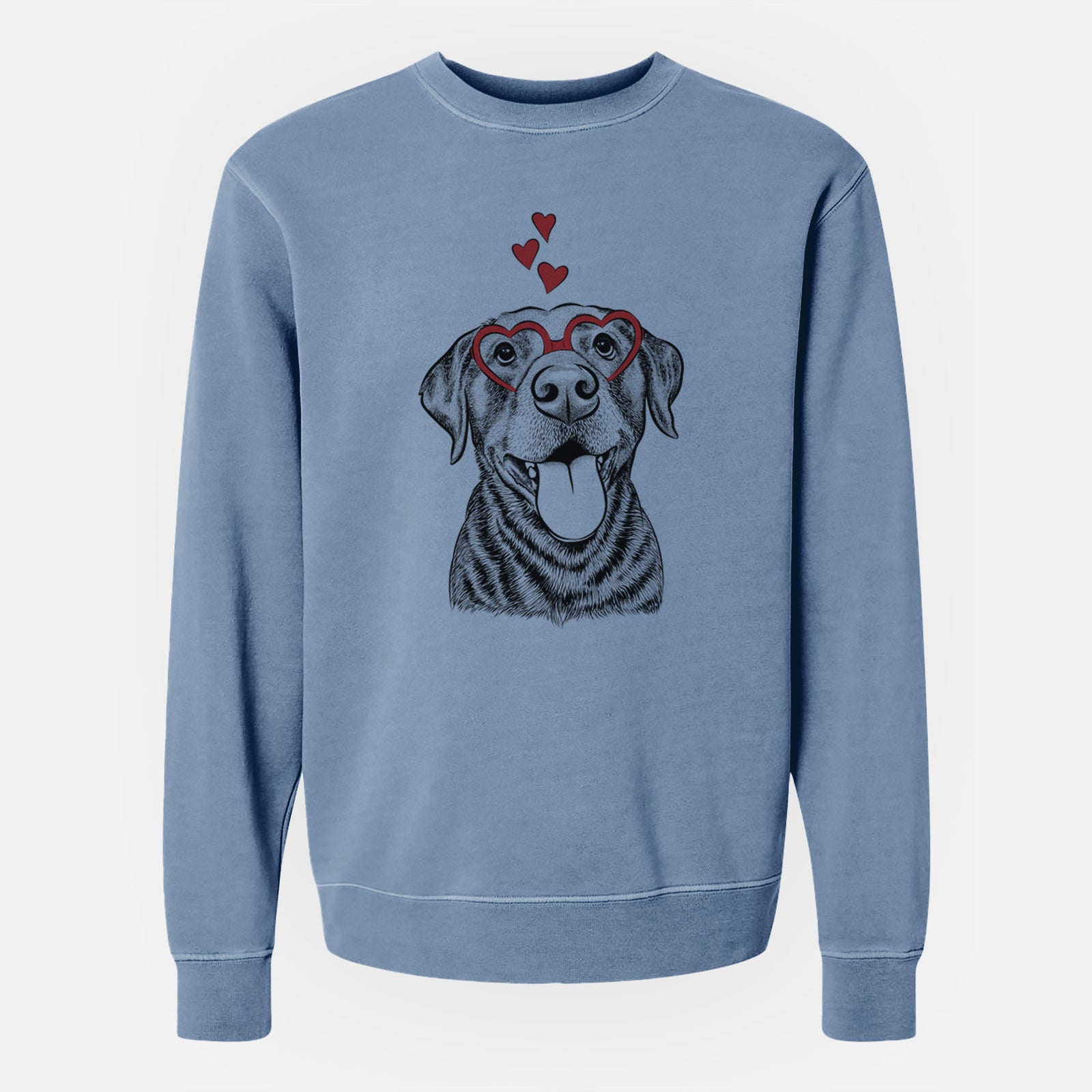 Valentine Gwen the Labrador Retriever - Unisex Pigment Dyed Crew Sweatshirt