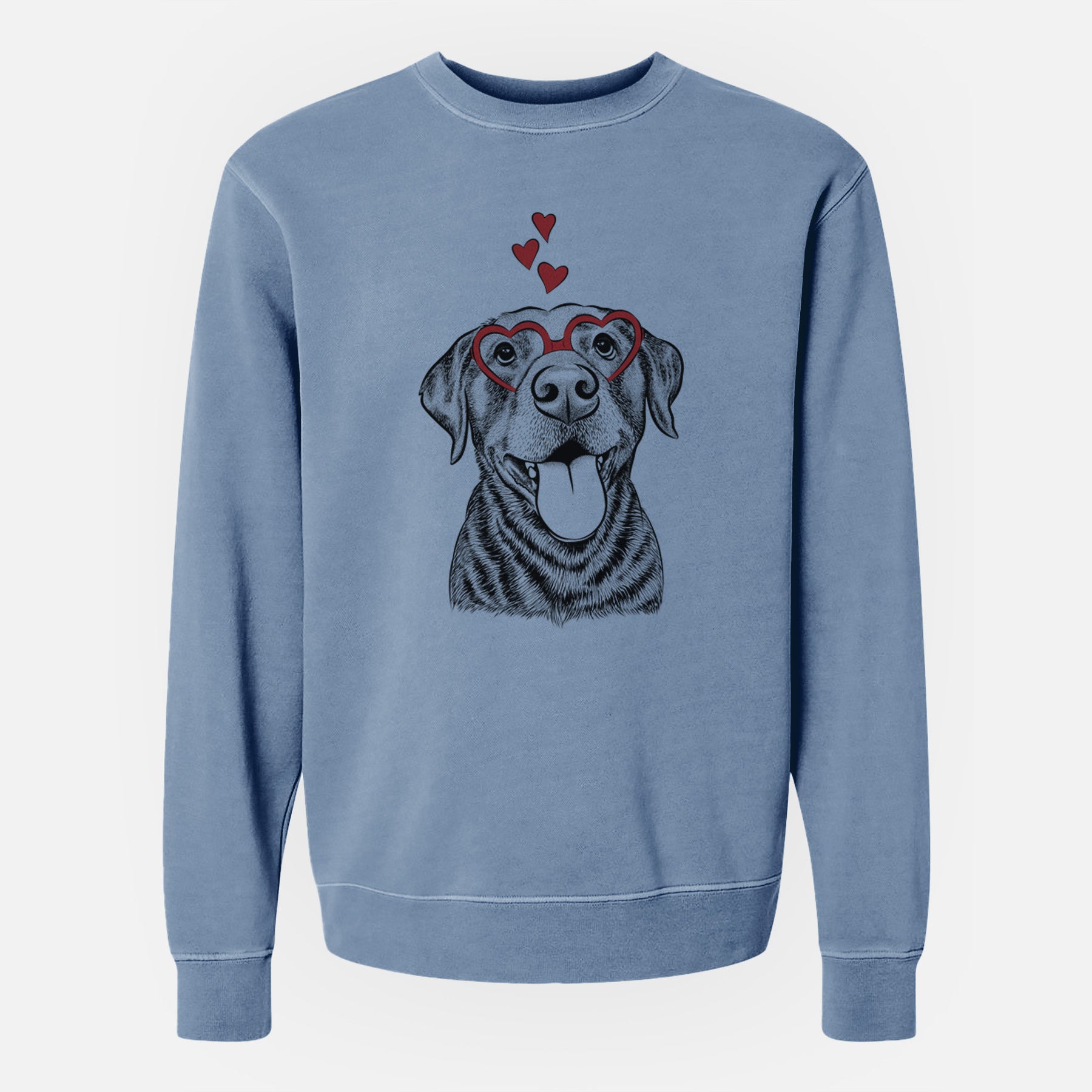 Valentine Gwen the Labrador Retriever - Unisex Pigment Dyed Crew Sweatshirt