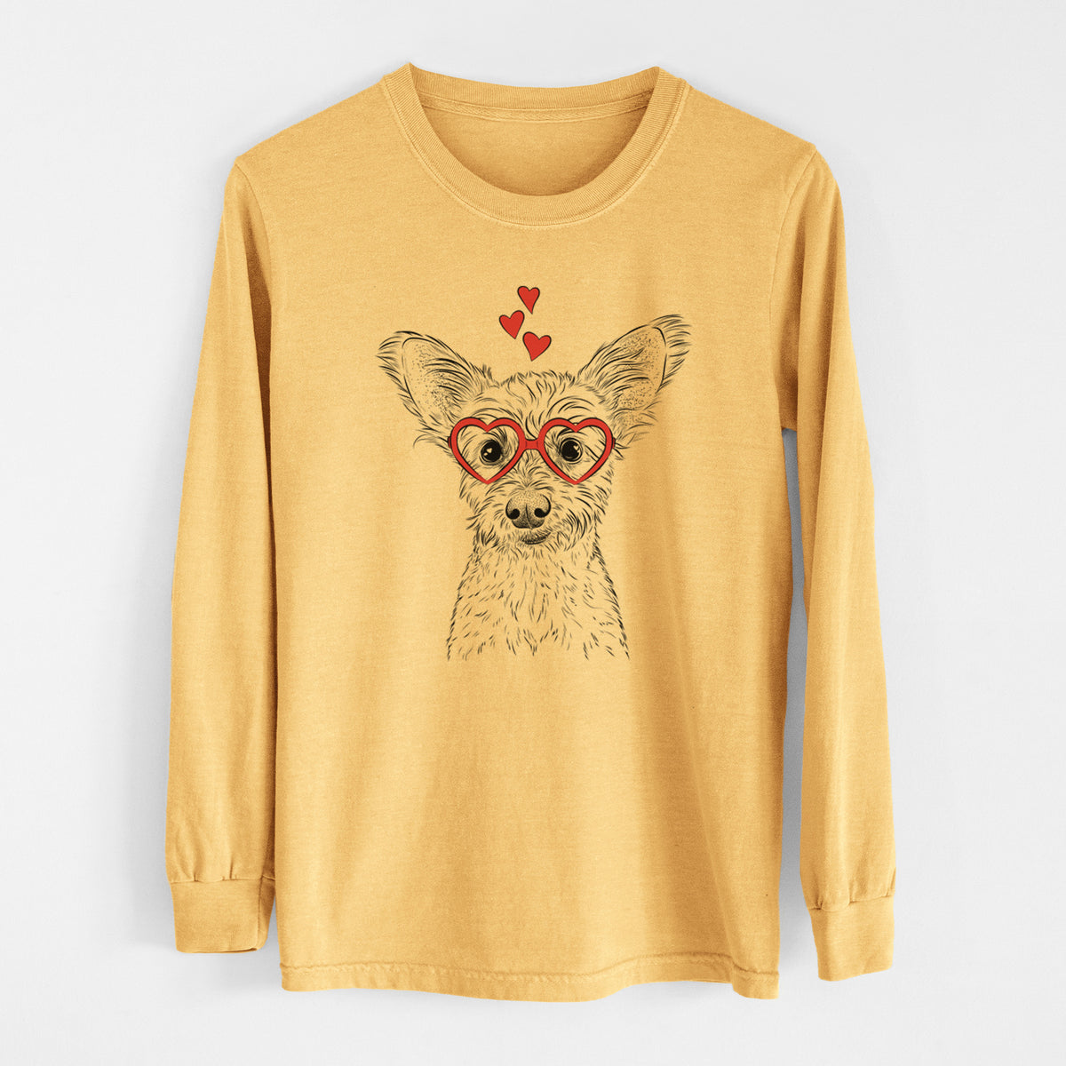 Valentine Heidi the Schnauzer Mix - Heavyweight 100% Cotton Long Sleeve