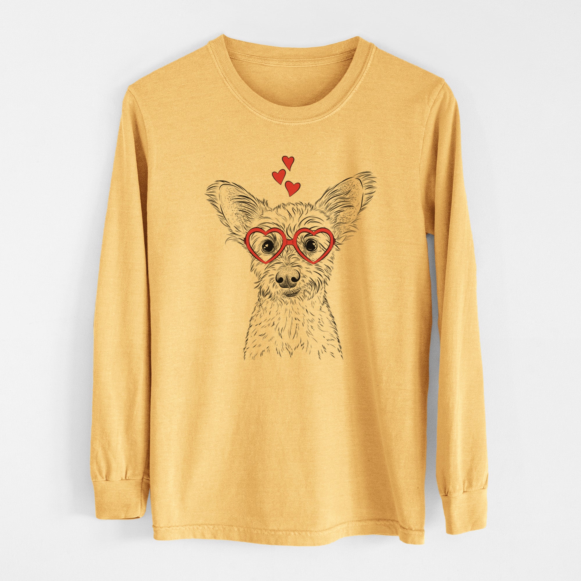 Valentine Heidi the Schnauzer Mix - Heavyweight 100% Cotton Long Sleeve