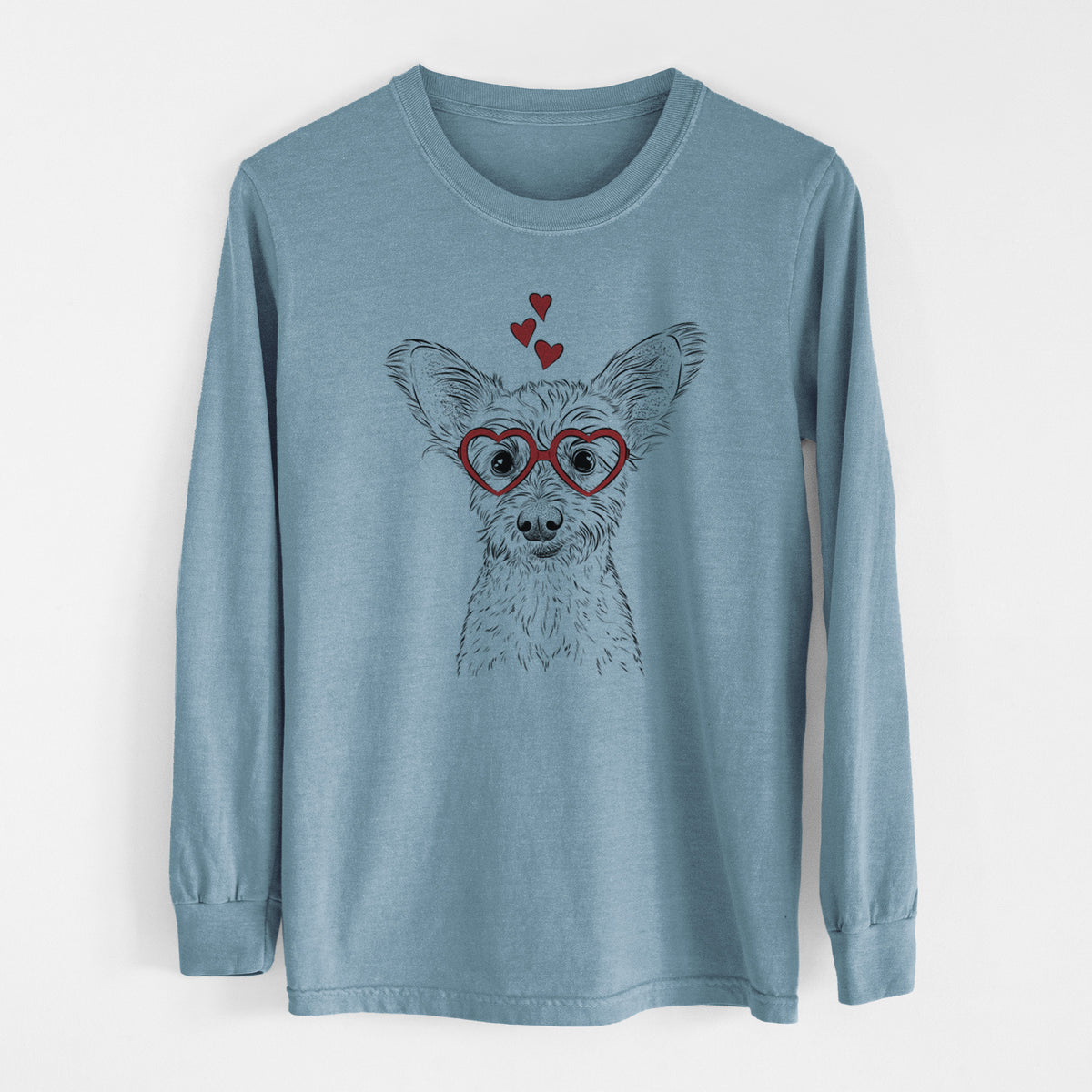 Valentine Heidi the Schnauzer Mix - Heavyweight 100% Cotton Long Sleeve