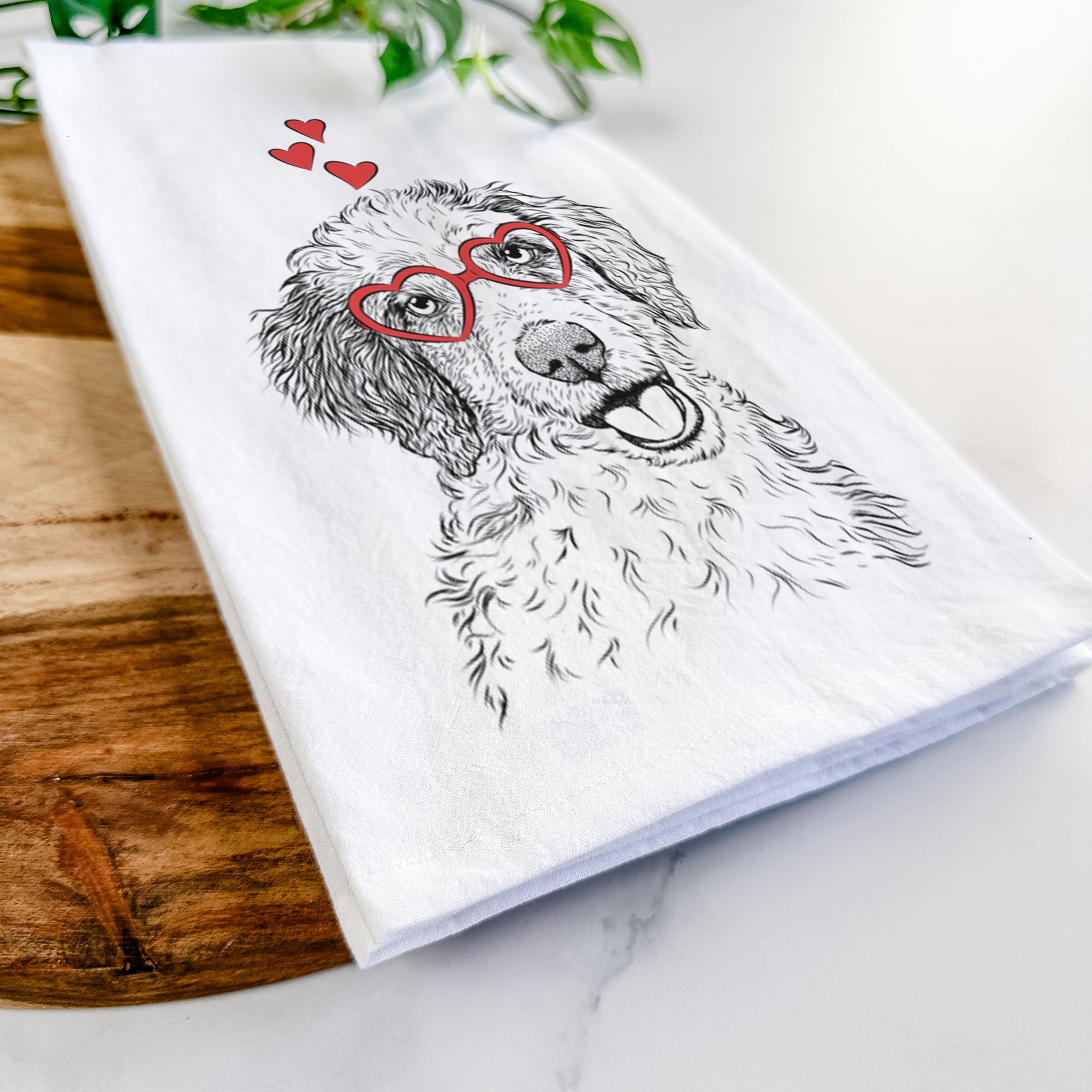 Hoge the Aussiedoodle Tea Towel