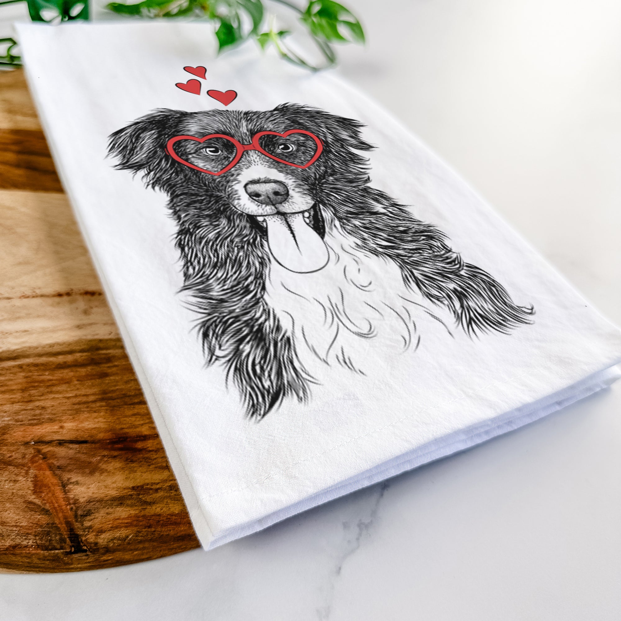 Indi the Border Collie Tea Towel