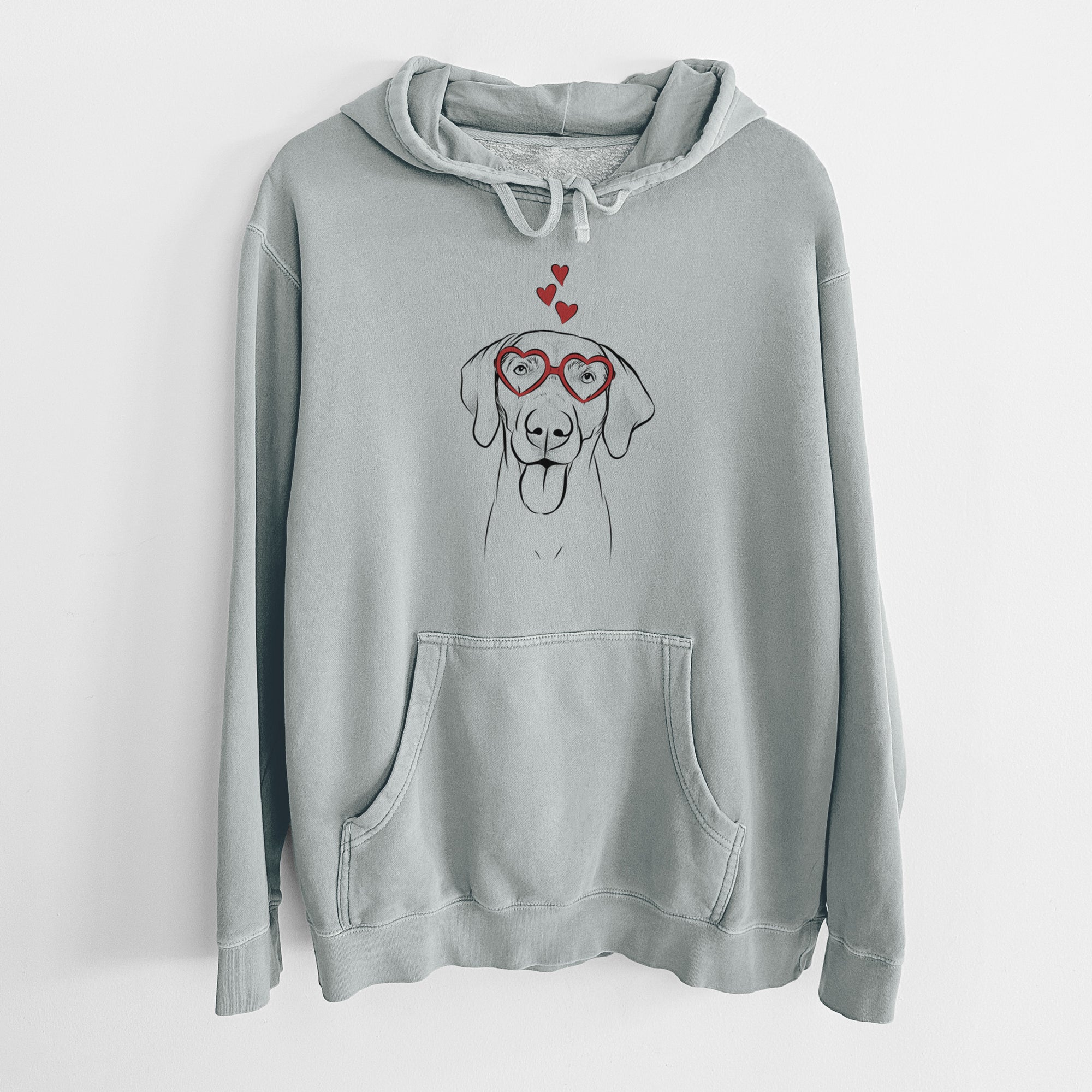 Valentine Jackson the Weimaraner - Unisex Pigment Dyed Hoodie