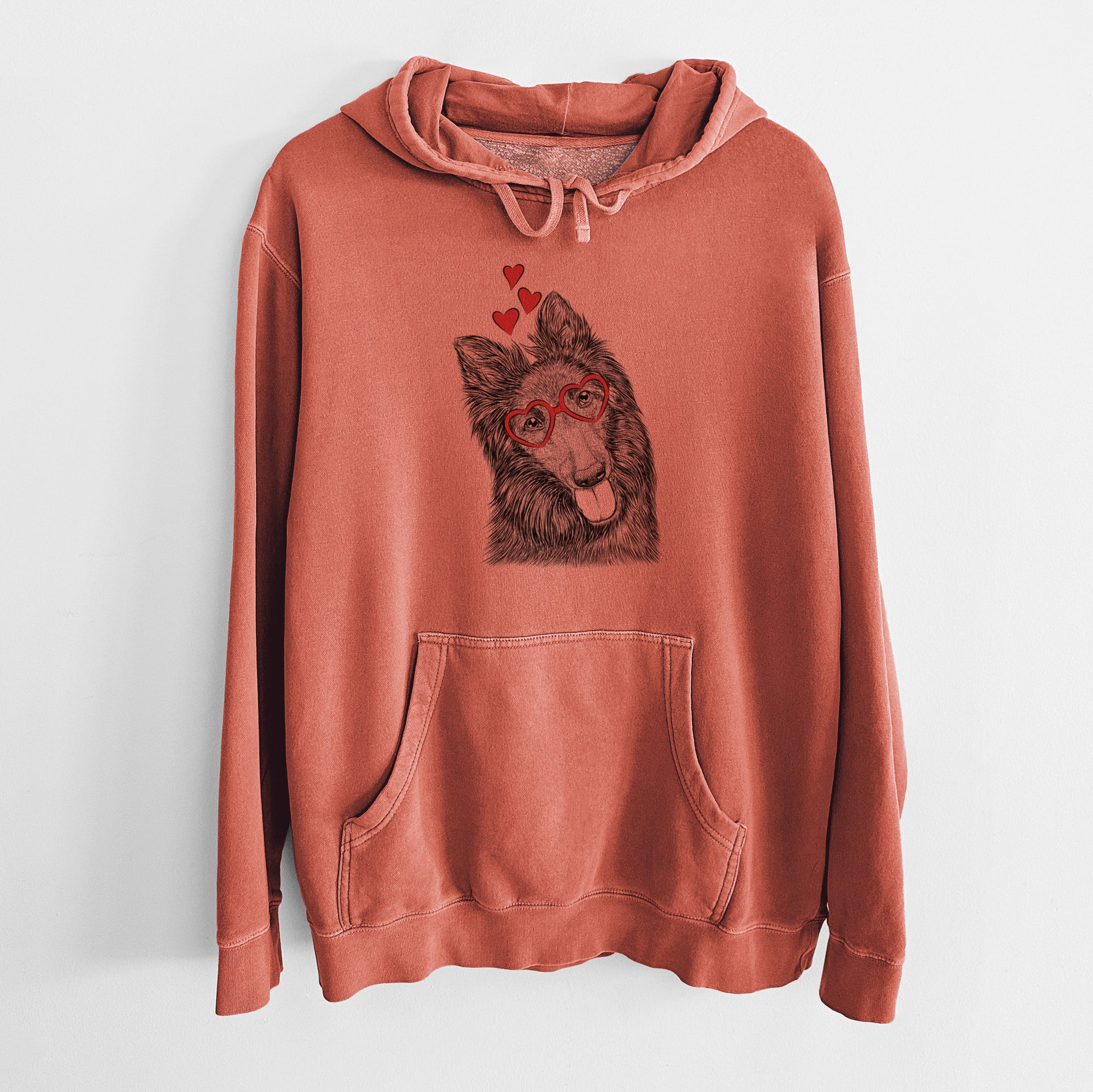 Valentine Jaxx the Belgian Tervuren - Unisex Pigment Dyed Hoodie