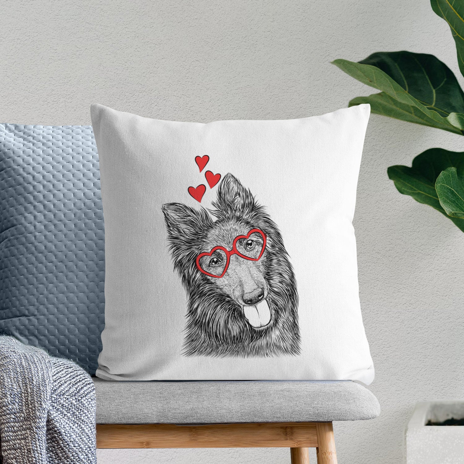 Jaxx the Belgian Tervuren - Throw Pillow Cover