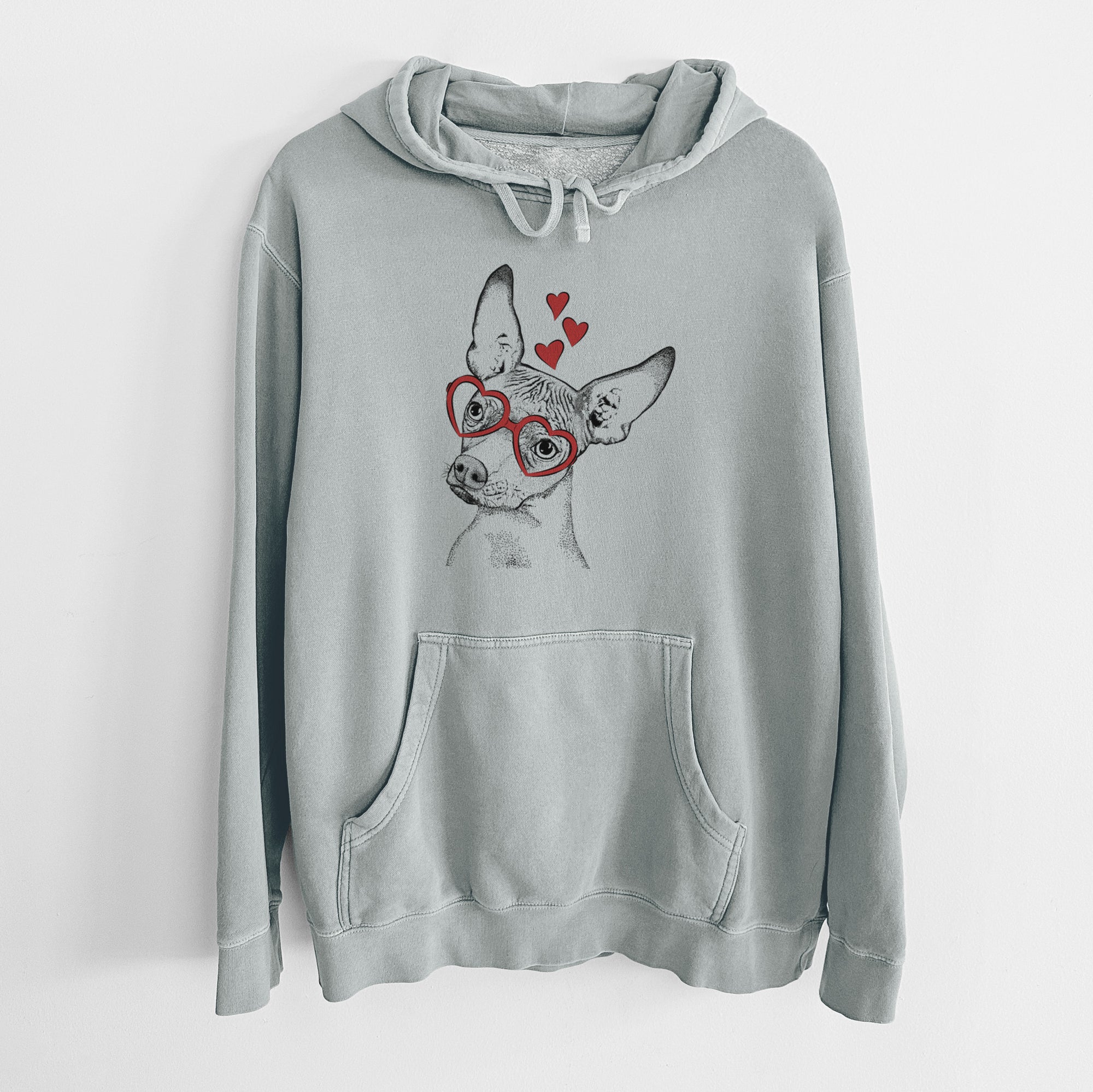 Valentine Kahlo the Xoloitzcuintli - Unisex Pigment Dyed Hoodie