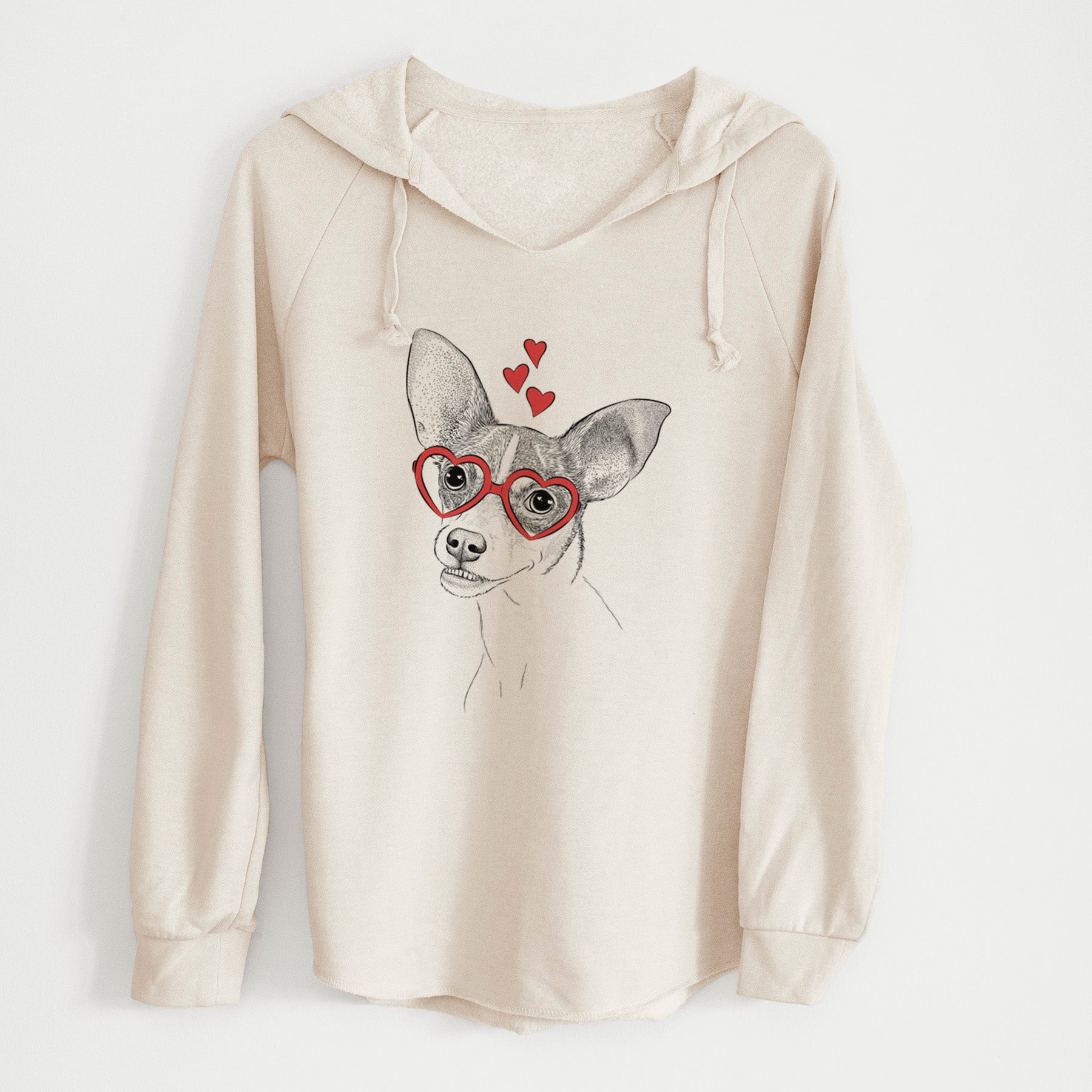 Valentine Kailani the Chihuahua Mix - Cali Wave Hooded Sweatshirt