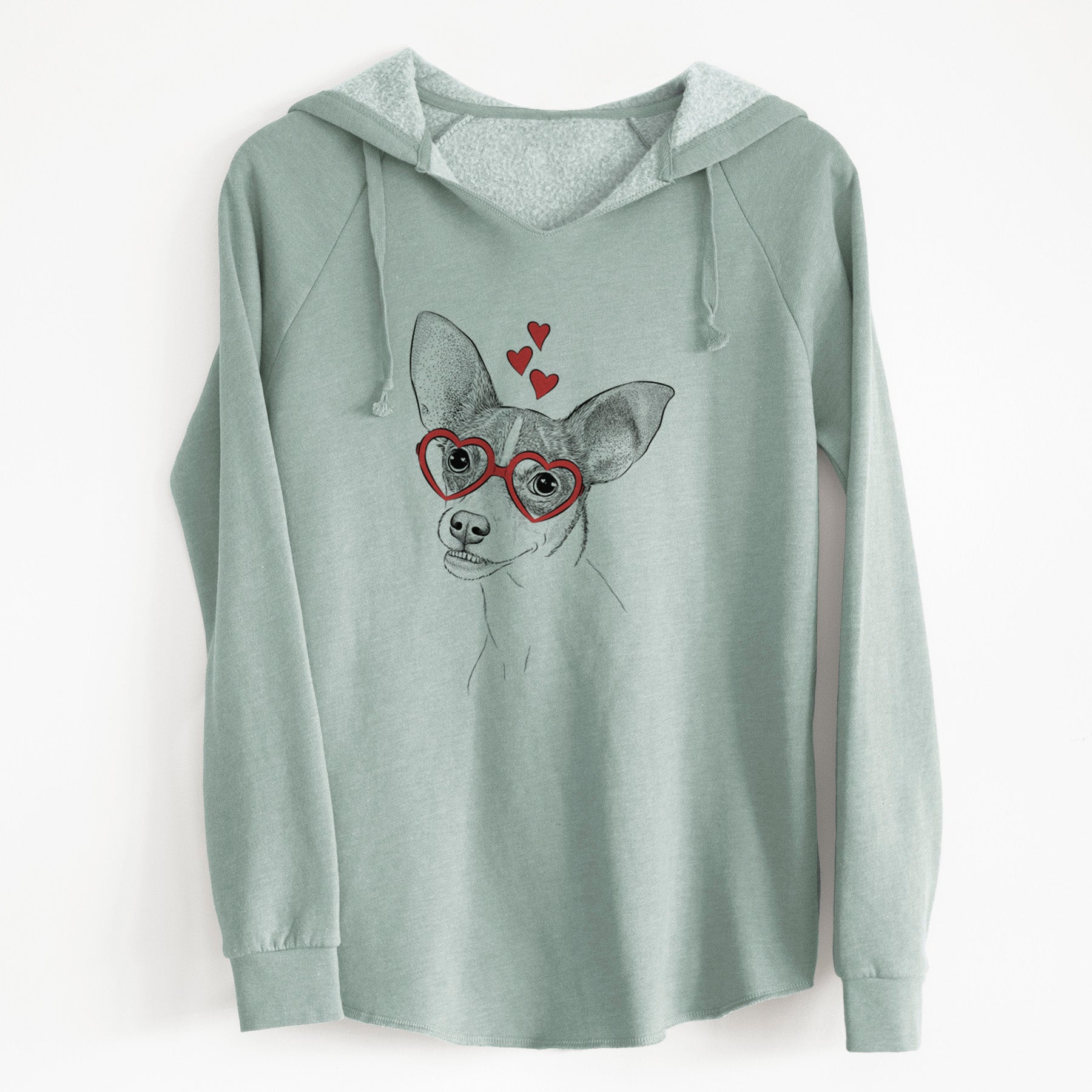 Valentine Kailani the Chihuahua Mix - Cali Wave Hooded Sweatshirt