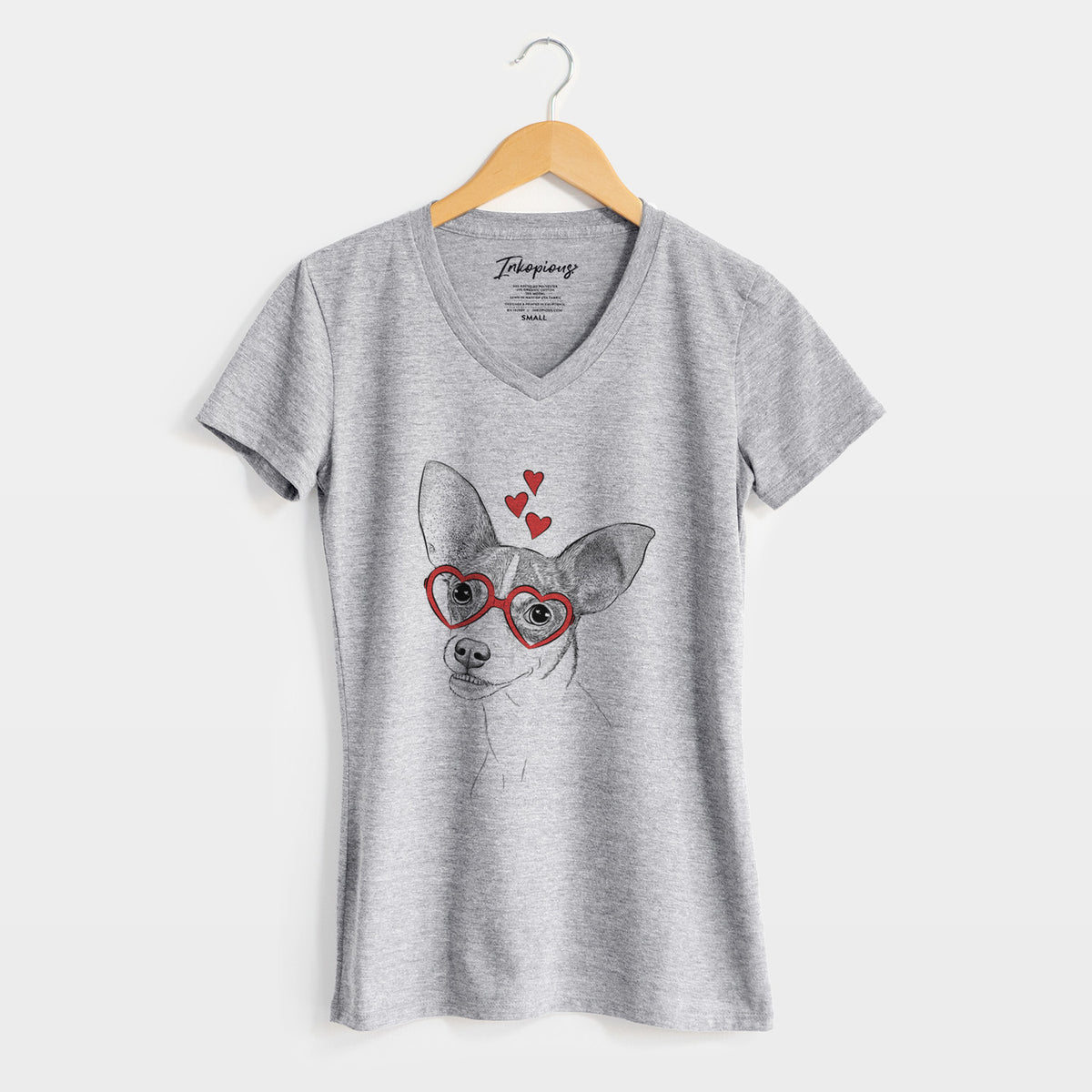 Valentine Kailani the Chihuahua Mix - Women's Perfect V-neck Shirt